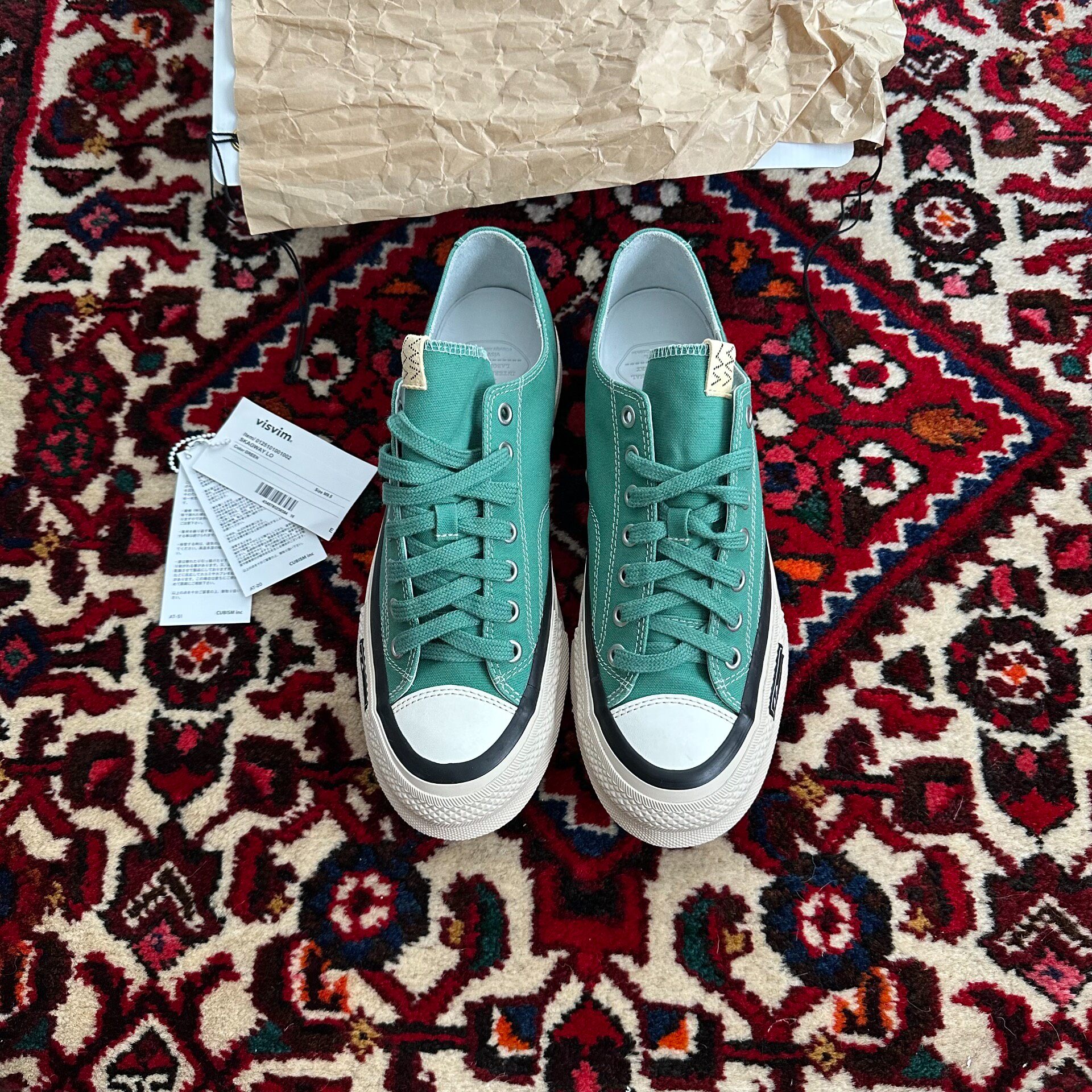 Visvim Skagway Lo Canvas Sneakers Size 9.5