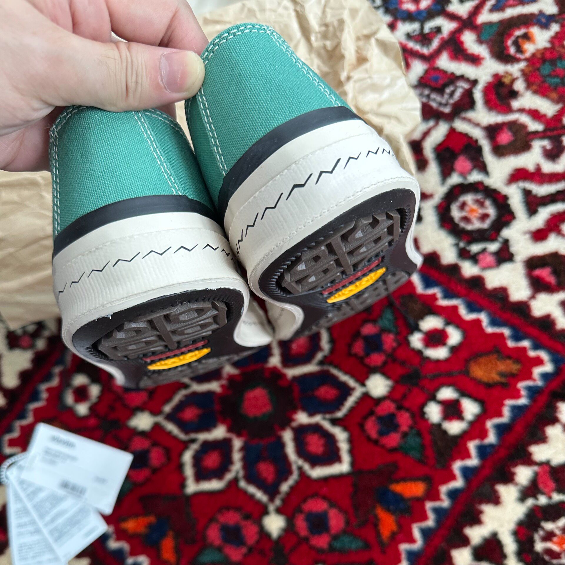 Visvim Skagway Lo Canvas Sneakers Size 9.5 — label