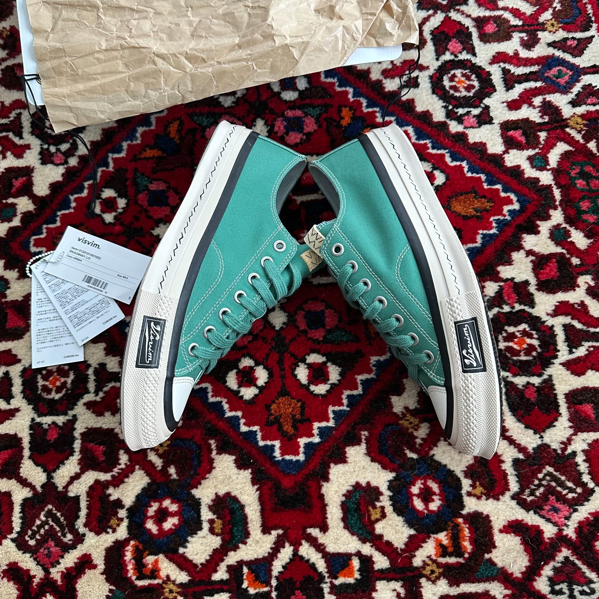 Visvim Skagway Lo Canvas Sneakers Size 9.5 — back