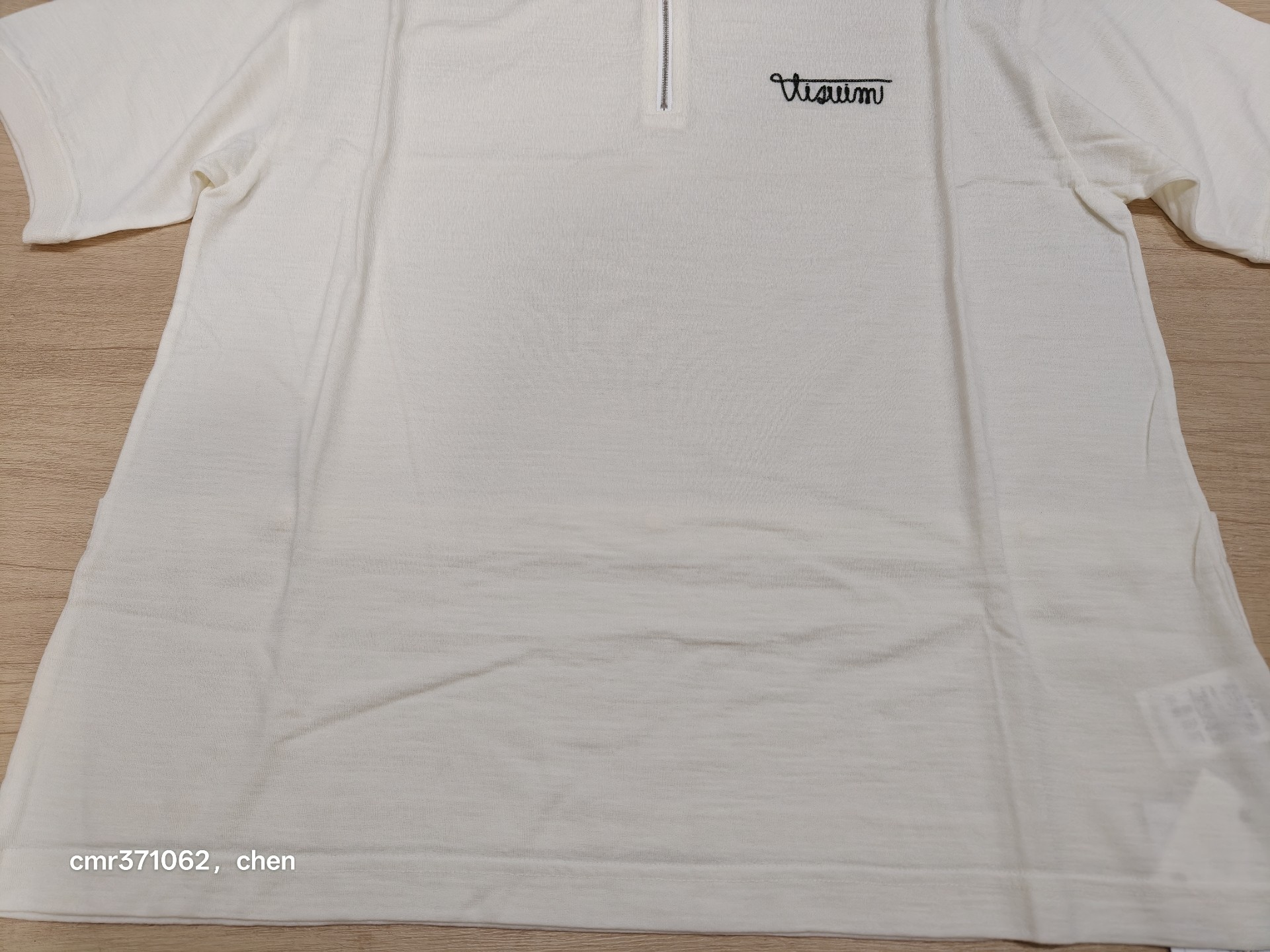 Visvim Merckx Zip Short Sleeve T-Shirt — detail