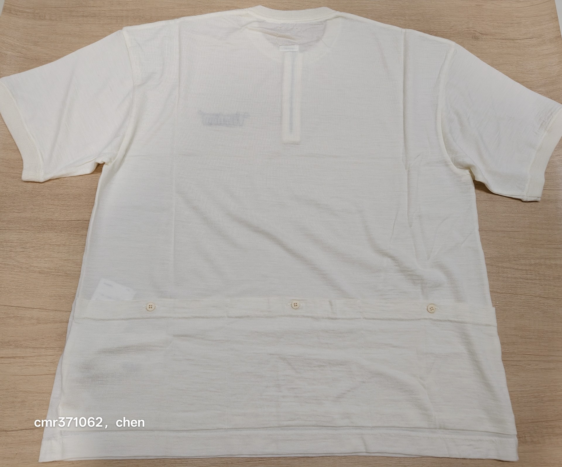 Visvim Merckx Zip Short Sleeve T-Shirt — back
