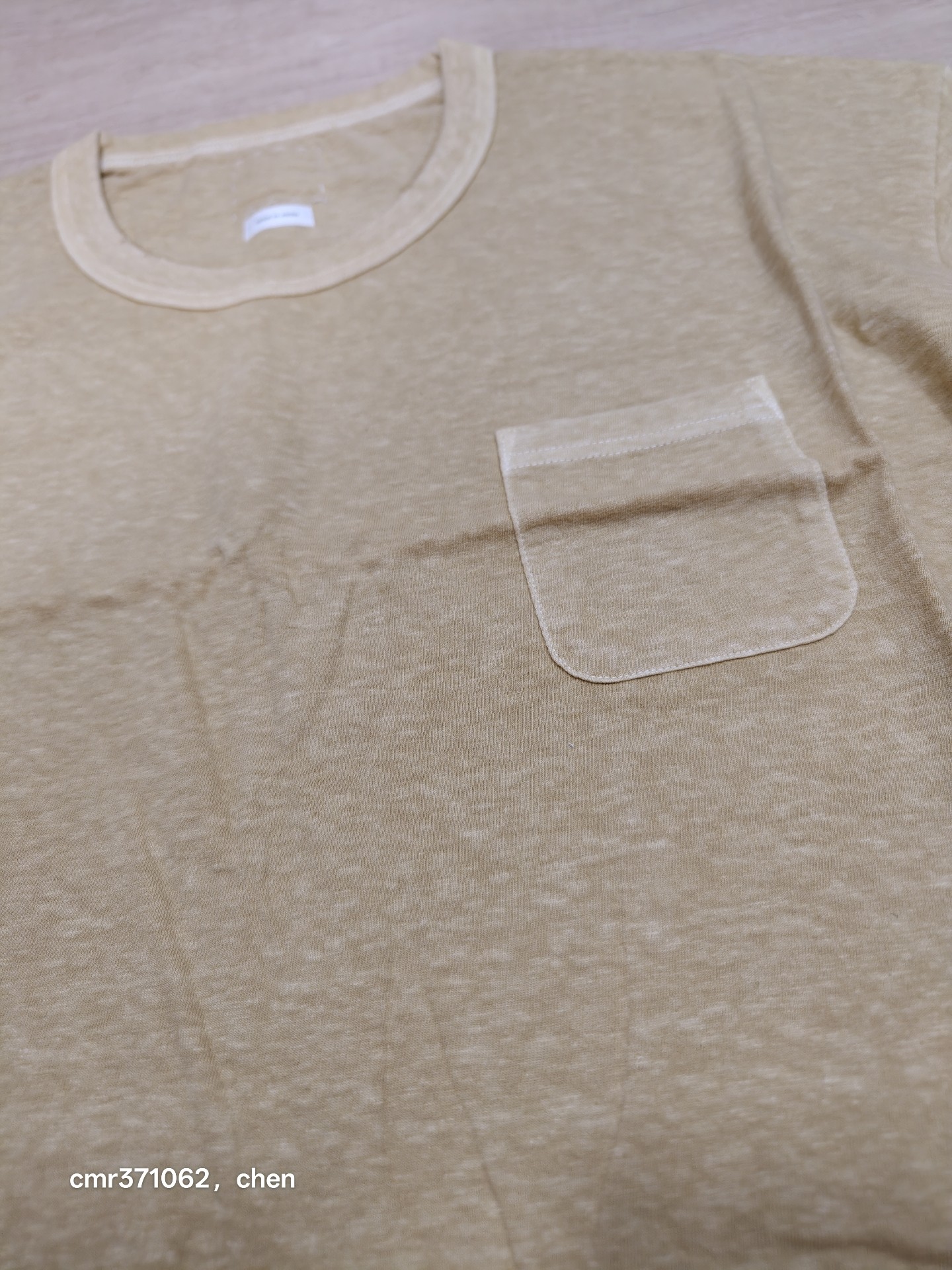 Visvim 21AW Jumbo Mustard Short Sleeve Tee — label