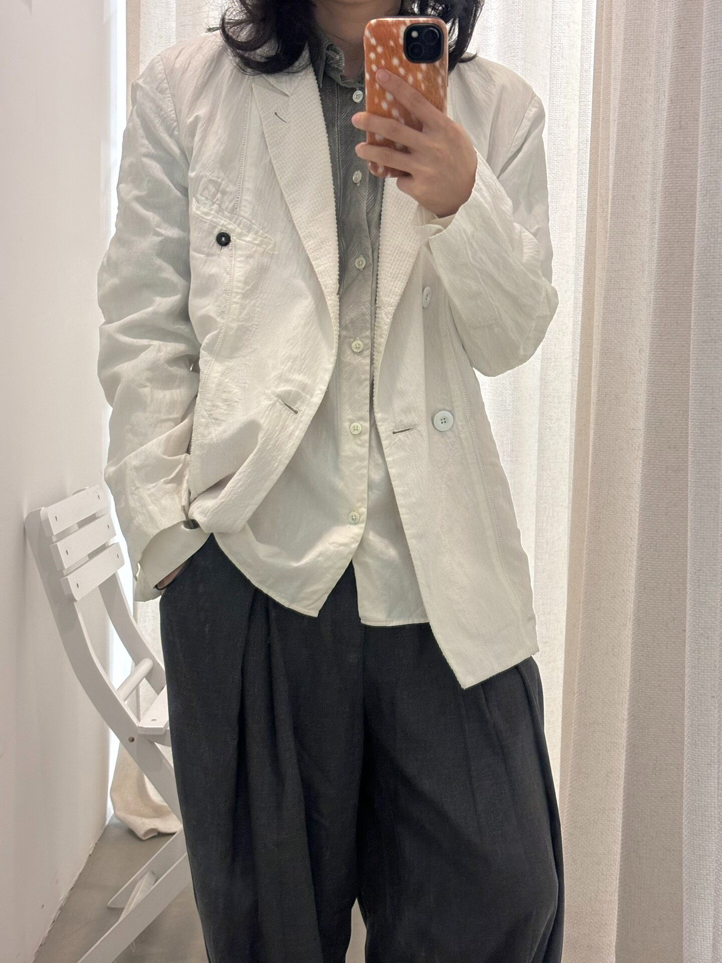 Ann Demeulemeester Textured Blazer — detail