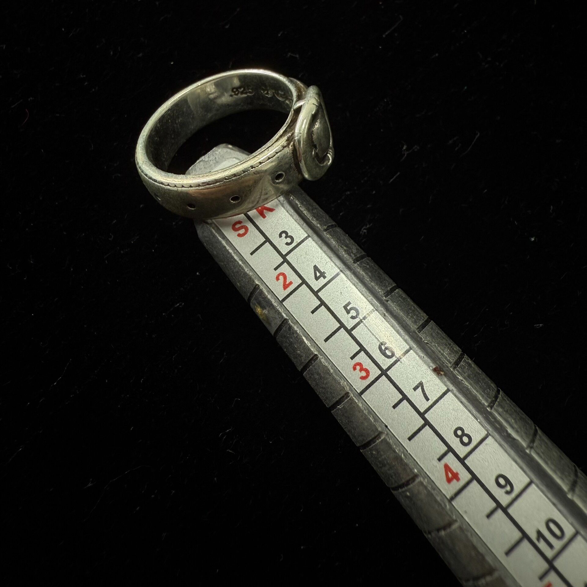 Chrome Hearts Silver Gunslinger Belt Ring — detail