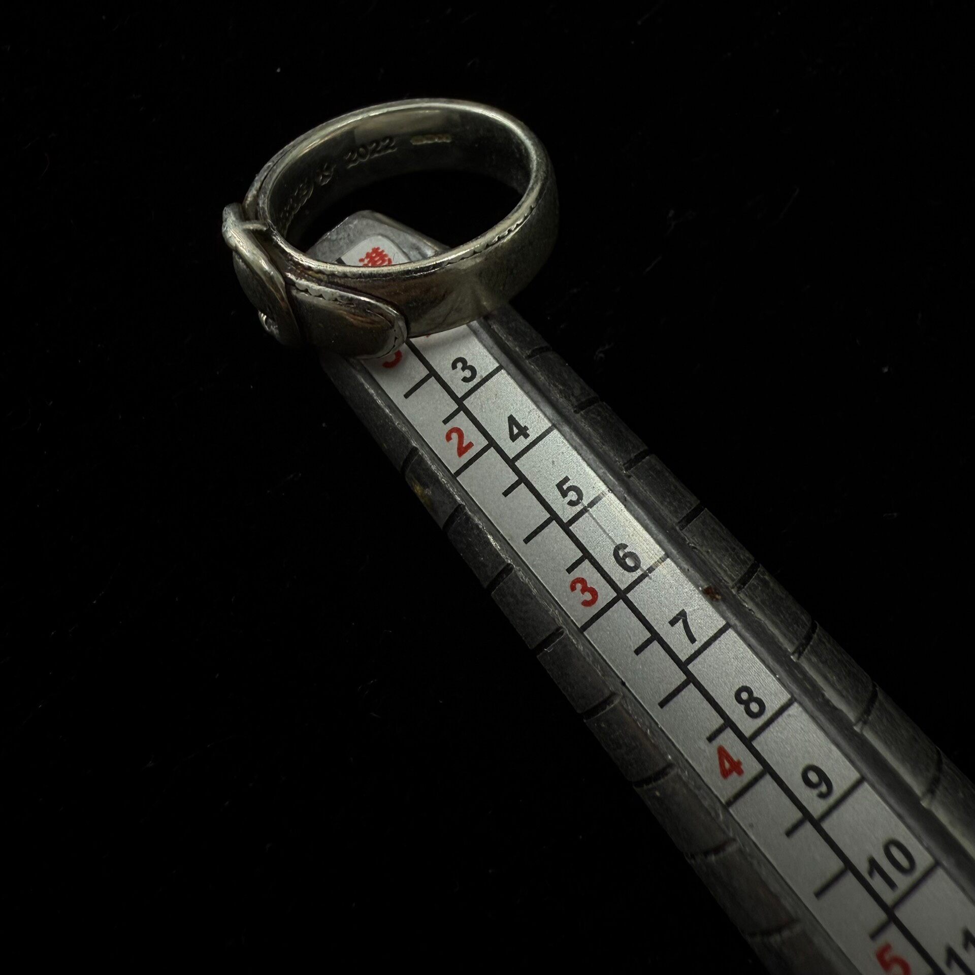 Chrome Hearts Silver Gunslinger Belt Ring — front