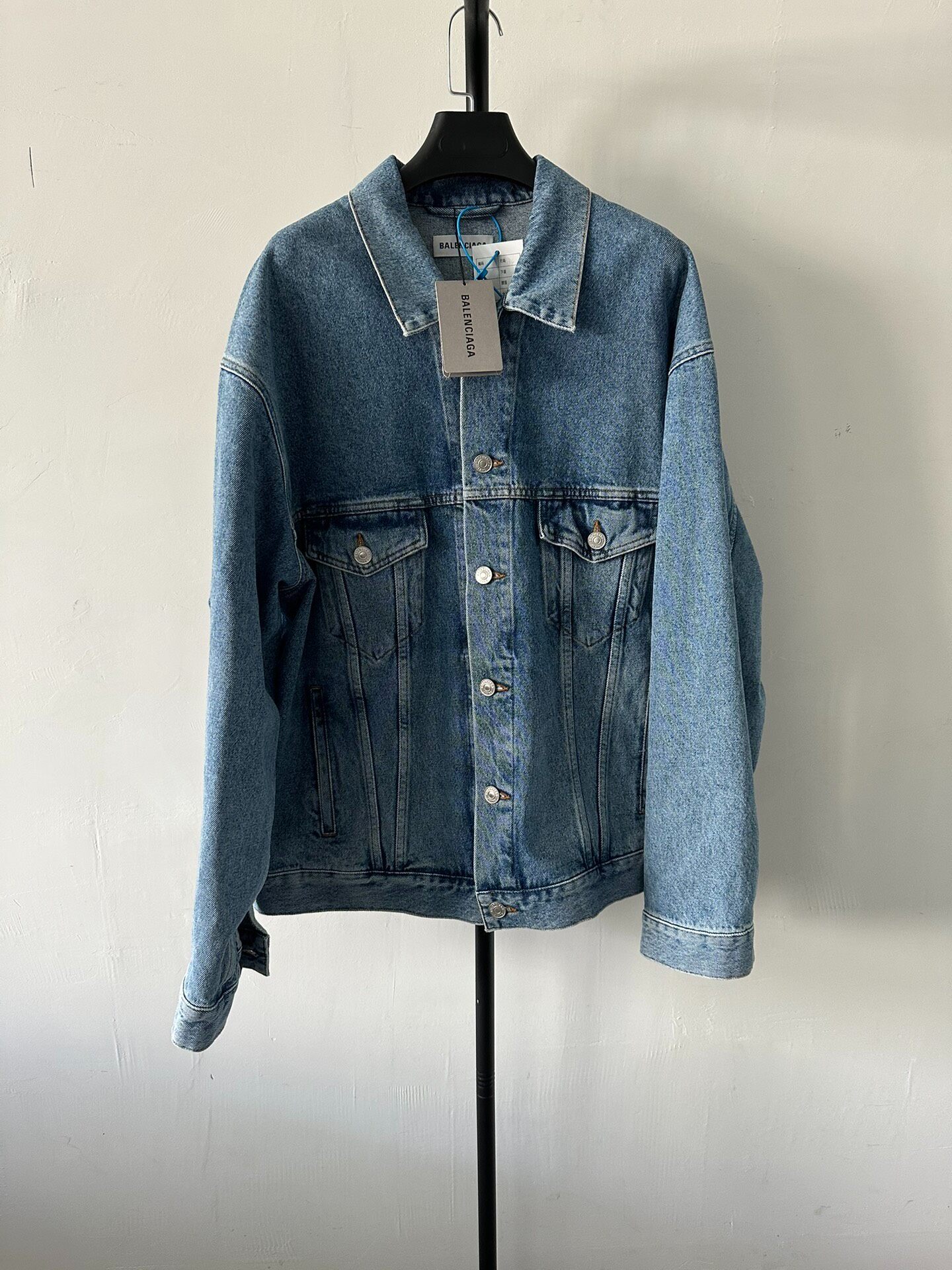 Balenciaga Light Blue Washed Denim Jacket