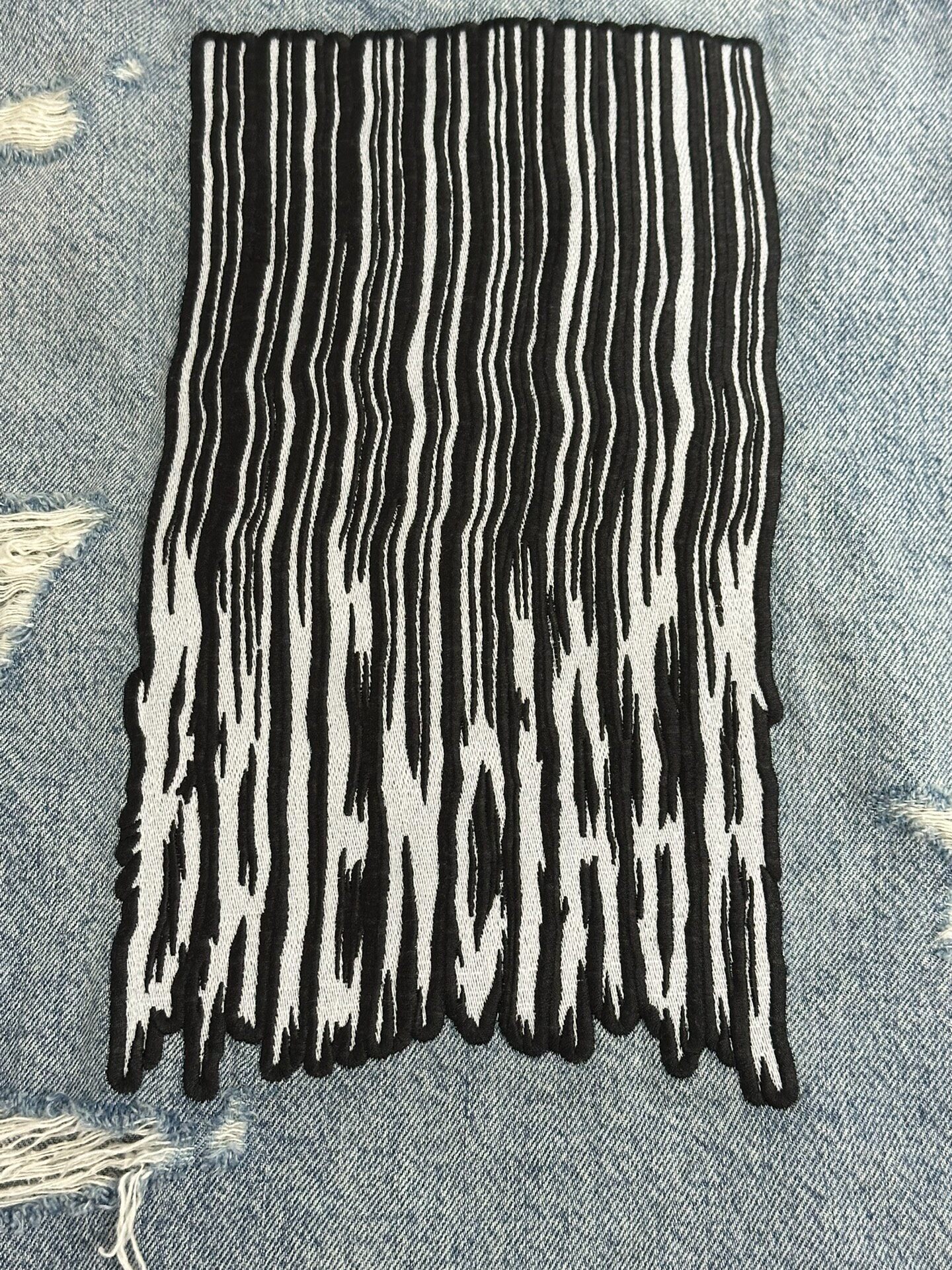 Balenciaga Barcode Denim Jacket — detail