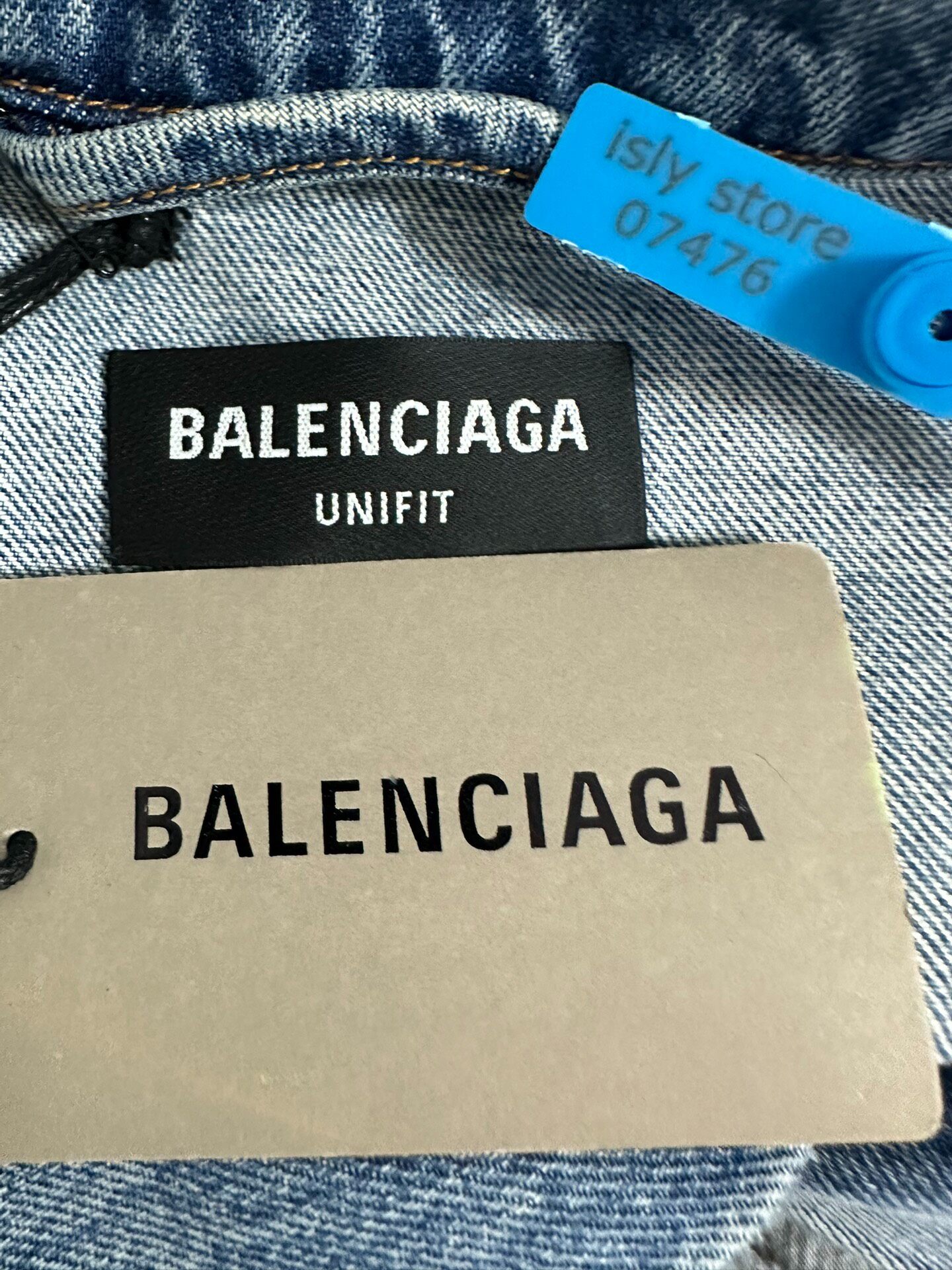 Balenciaga Barcode Denim Jacket — label