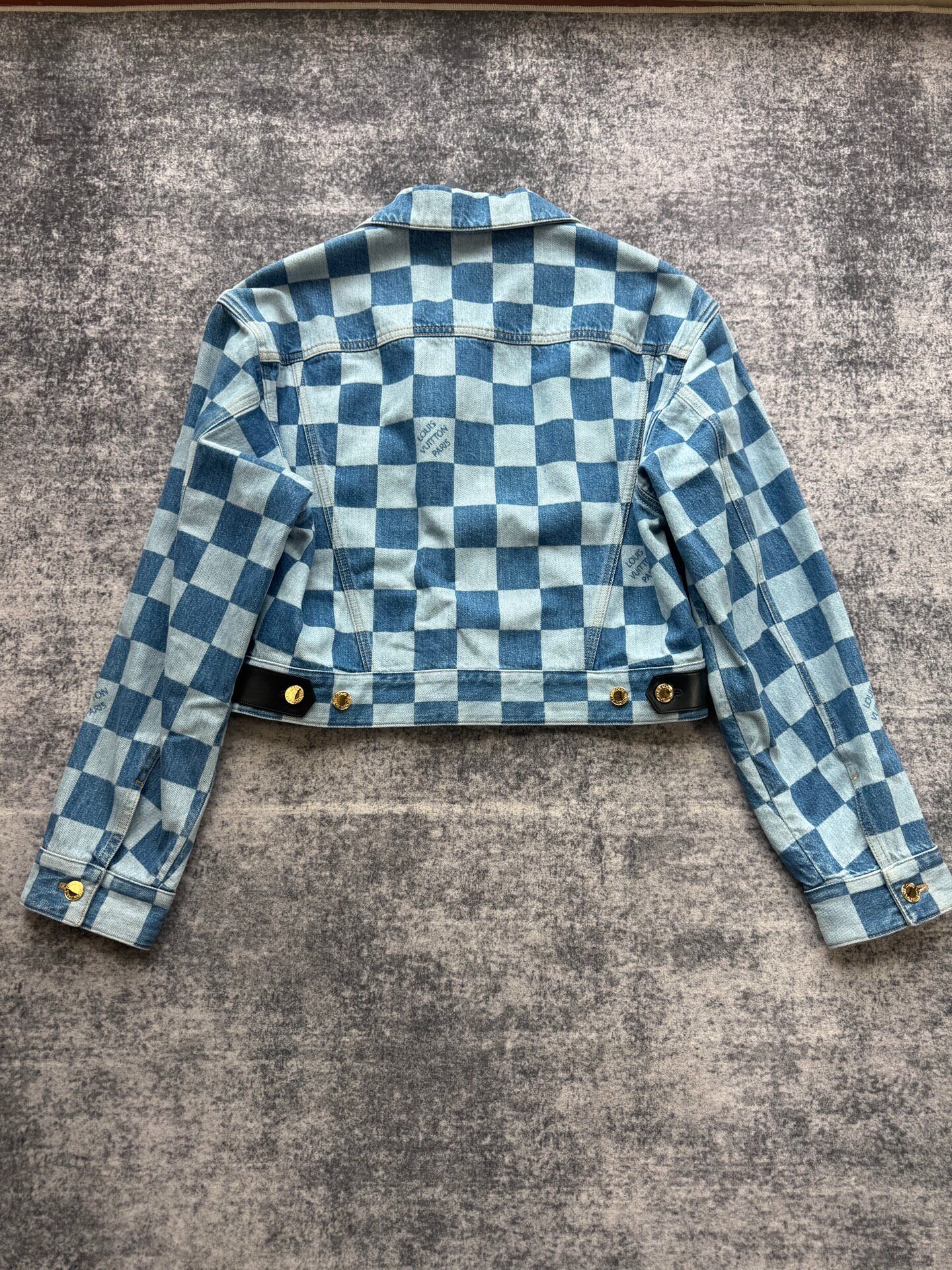 Louis Vuitton Checkered Denim Jacket — front