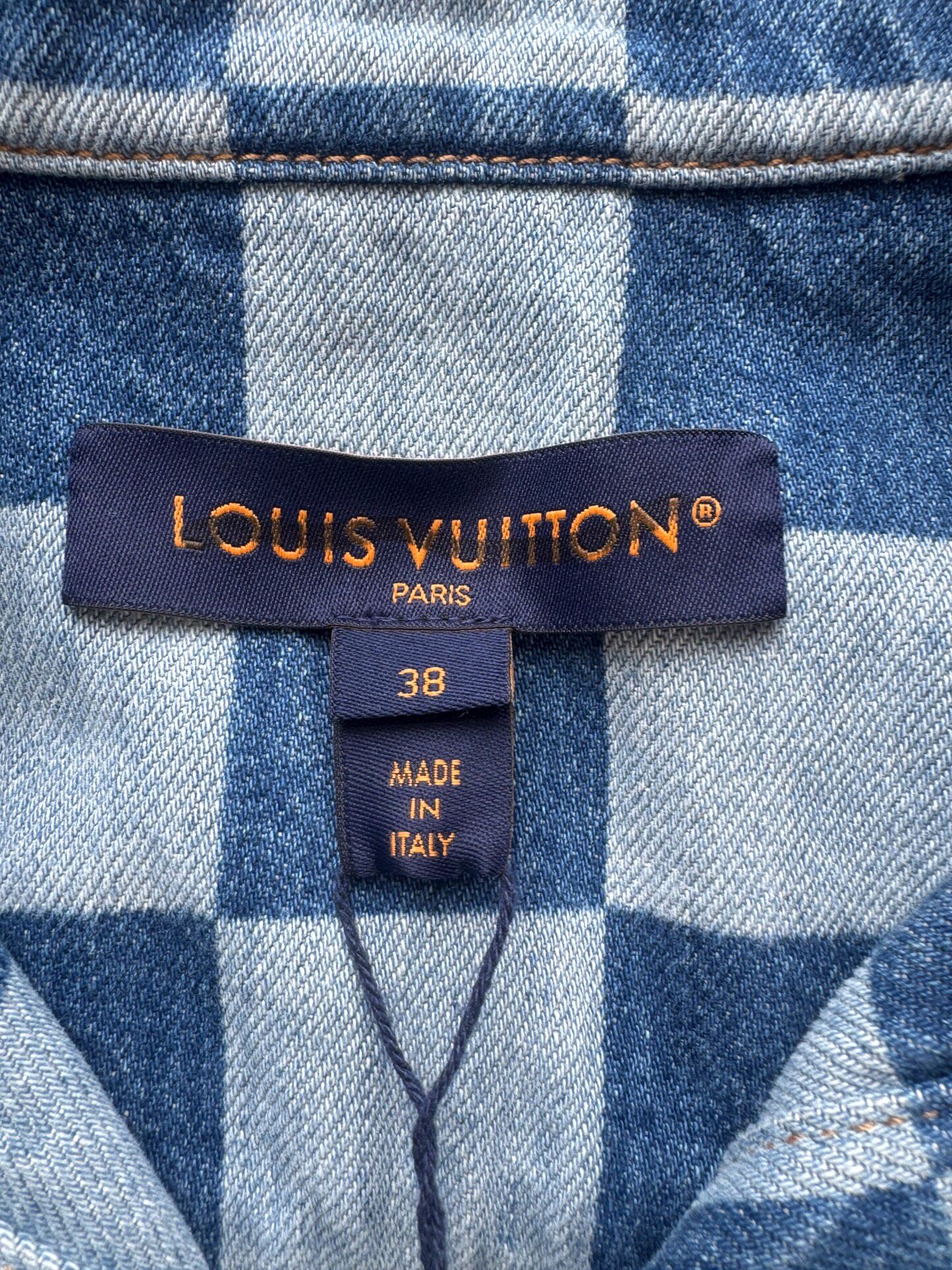 Louis Vuitton Checkered Denim Jacket — back