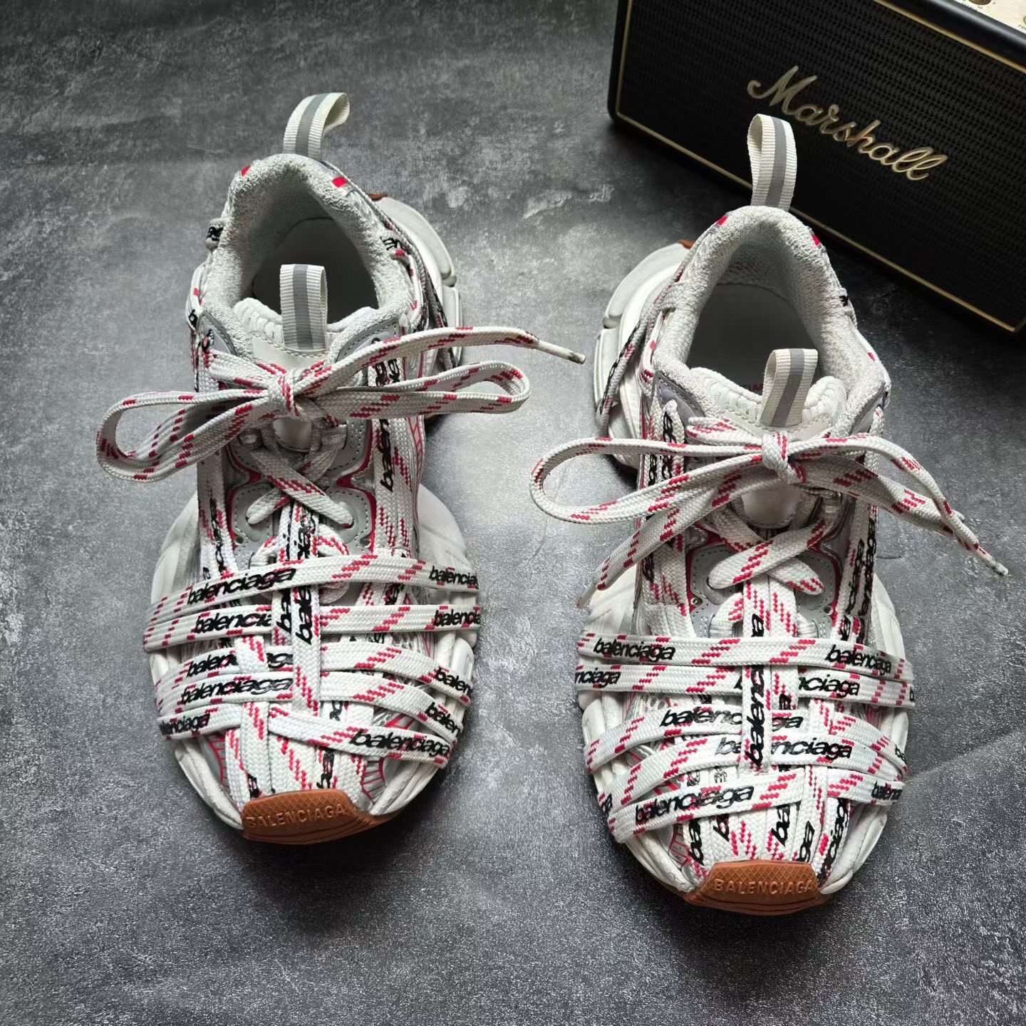 Balenciaga 3XL White Red Sneakers — front