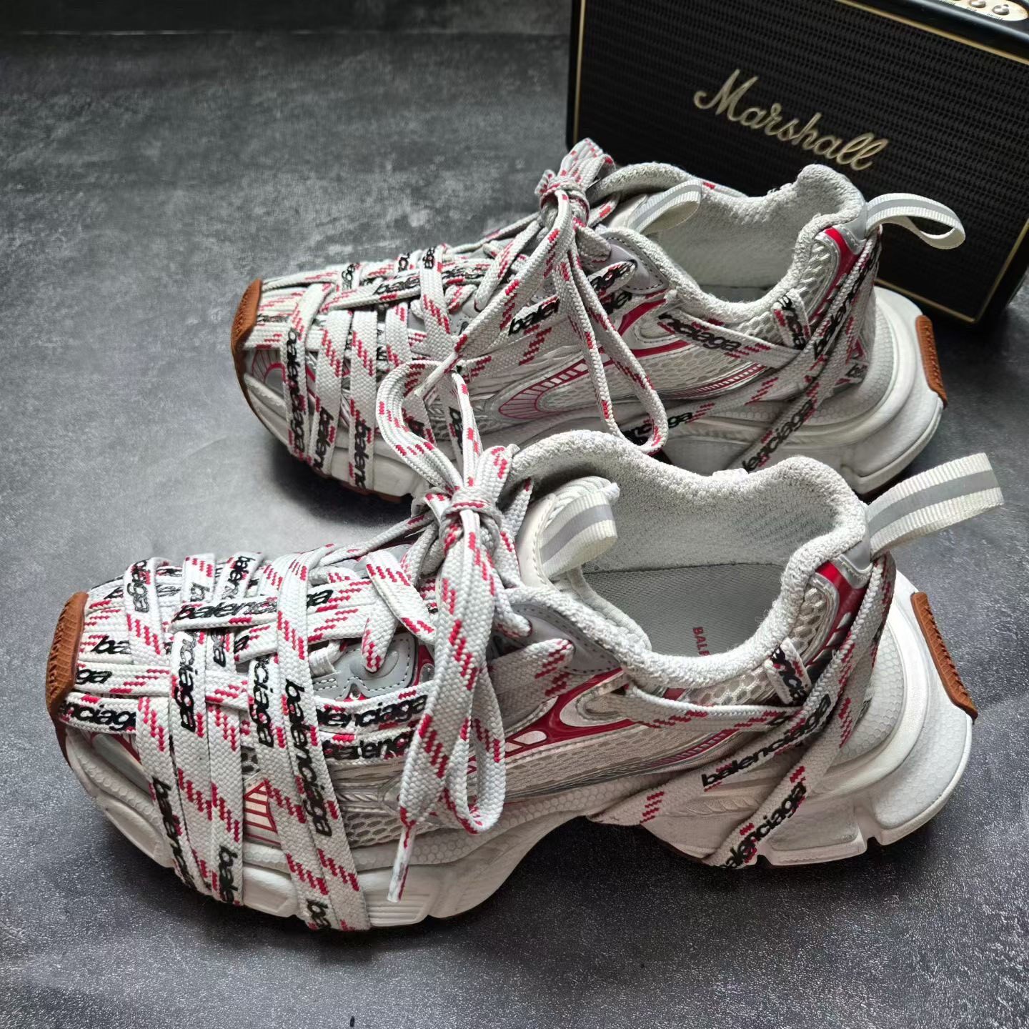 Balenciaga 3XL White Red Sneakers