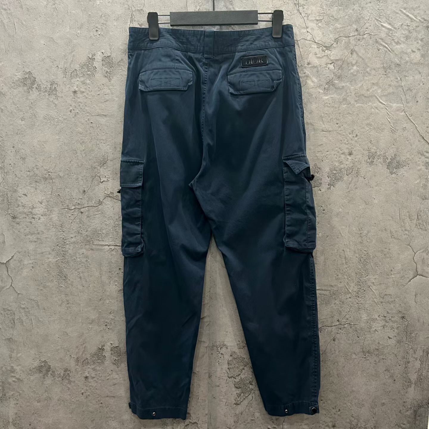 Dior Dark Blue Multi-Pocket Cargo Pants — front