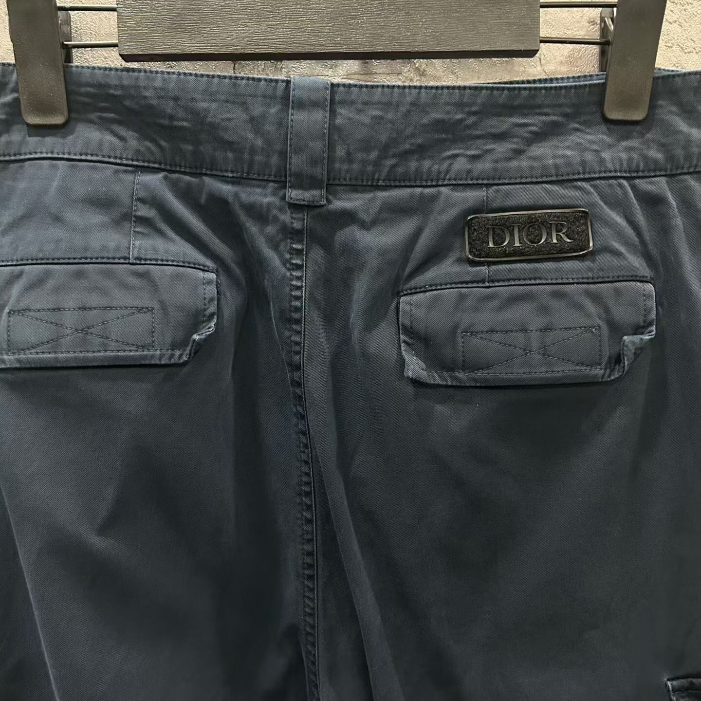 Dior Dark Blue Multi-Pocket Cargo Pants — detail