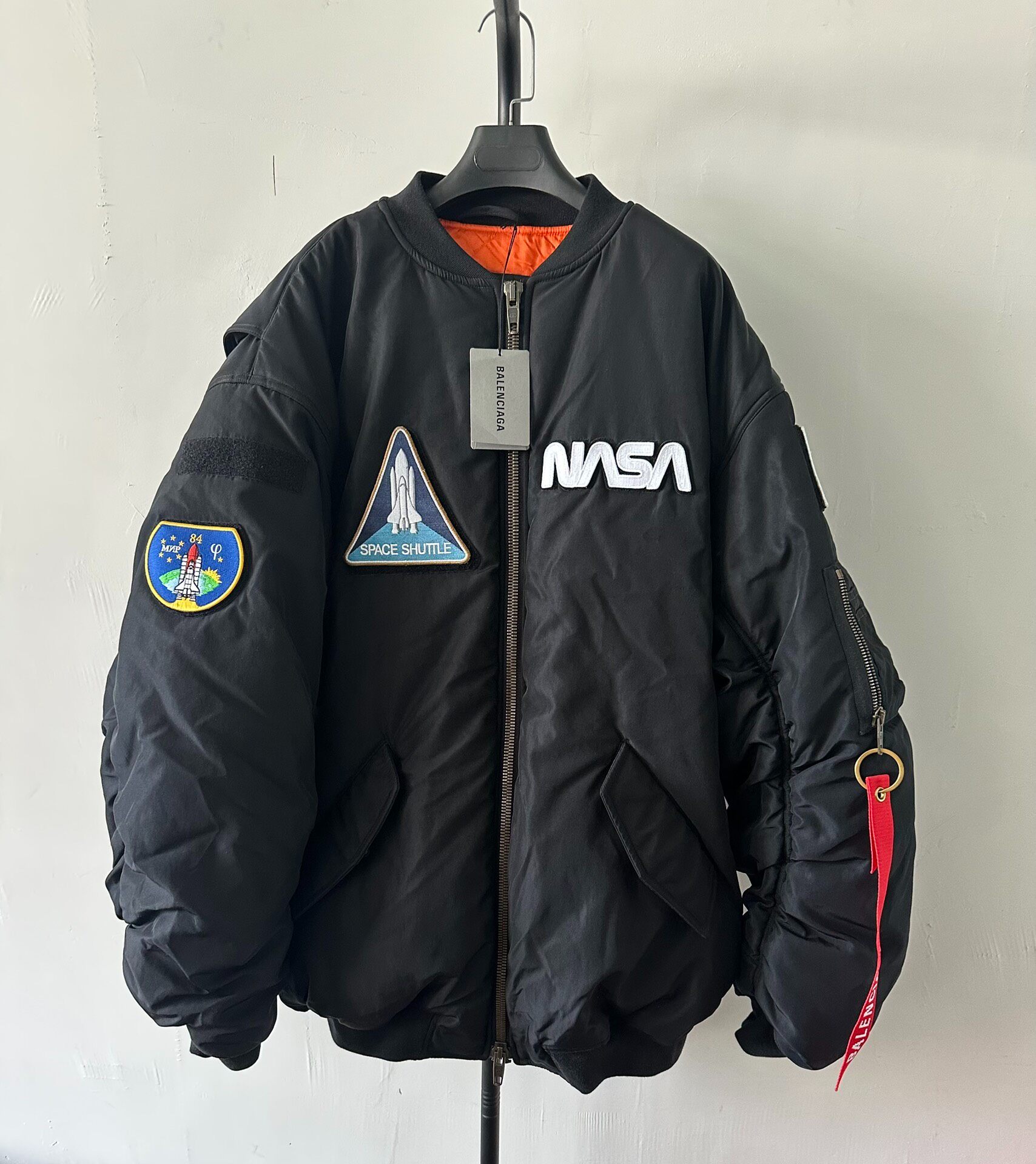 Balenciaga NASA Black Bomber Jacket