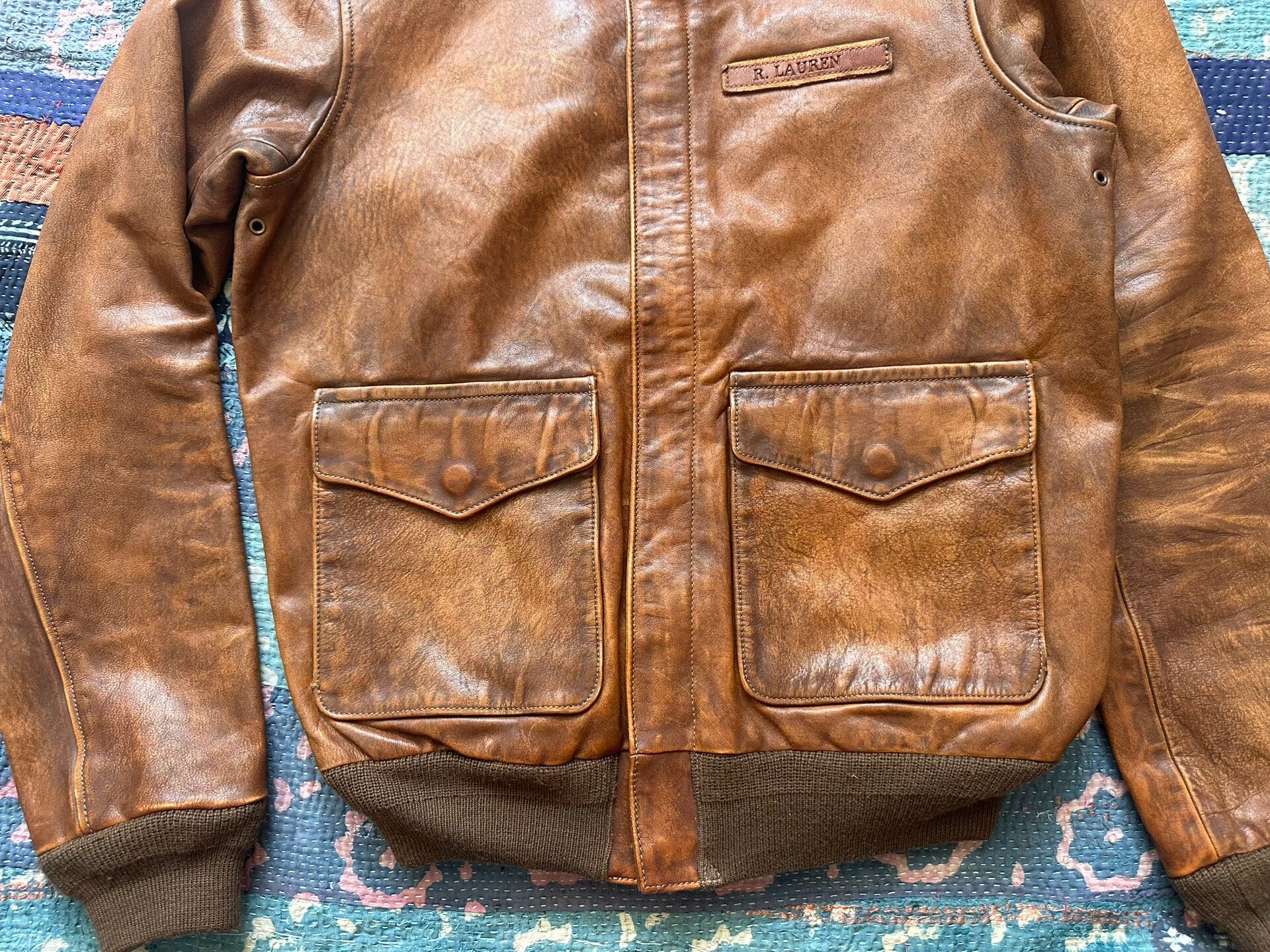 Polo Ralph Lauren Vintage A2 Leather Jacket — back