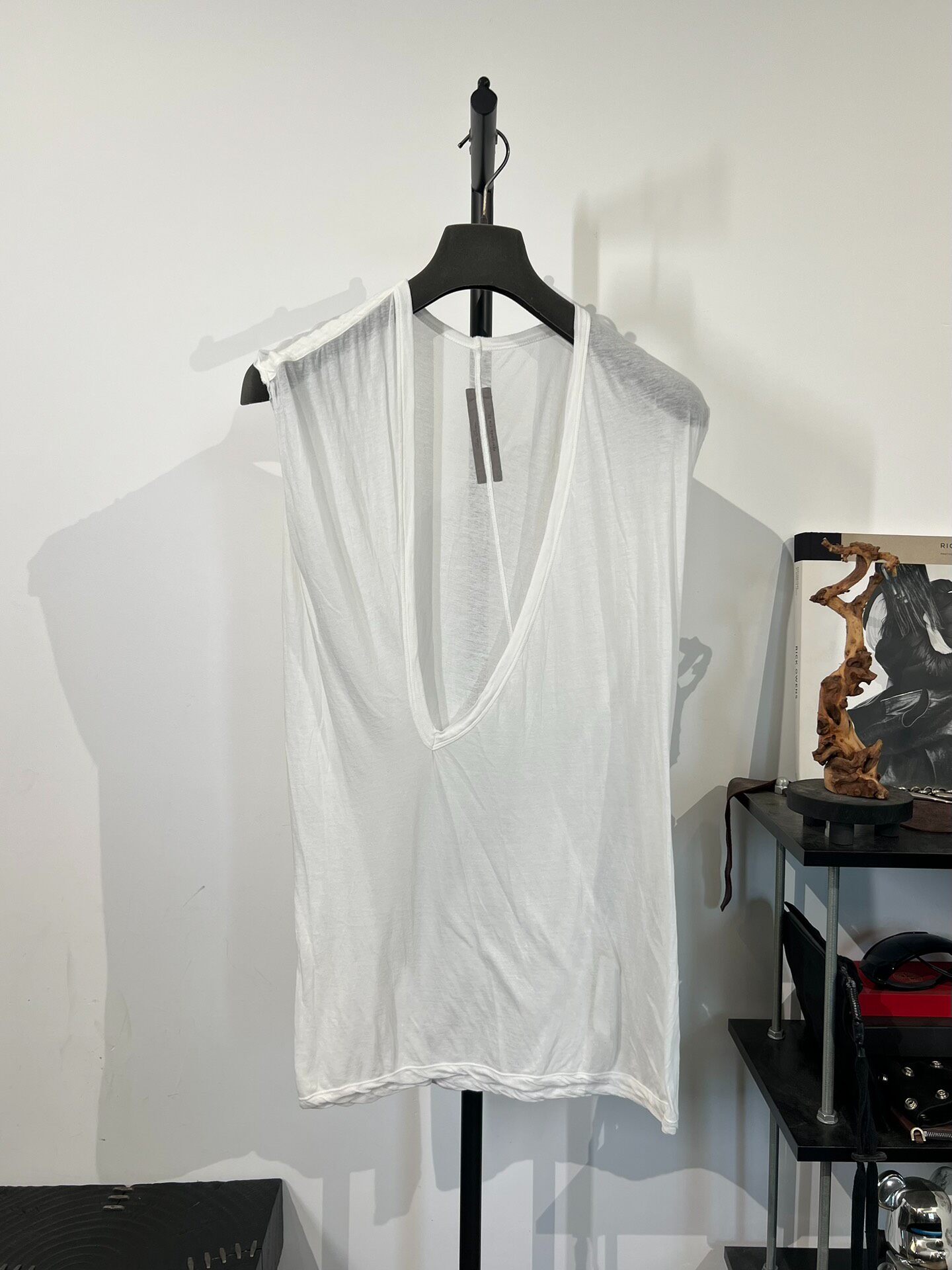Rick Owens Deep V Sleeveless Top XS