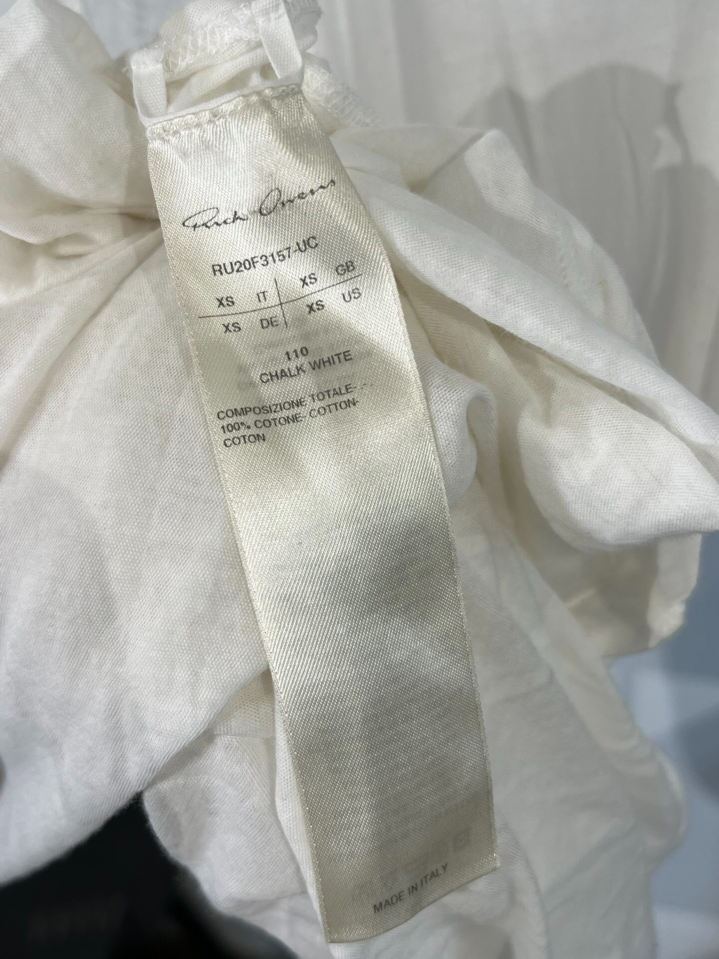 Rick Owens Deep V Sleeveless Top XS — label