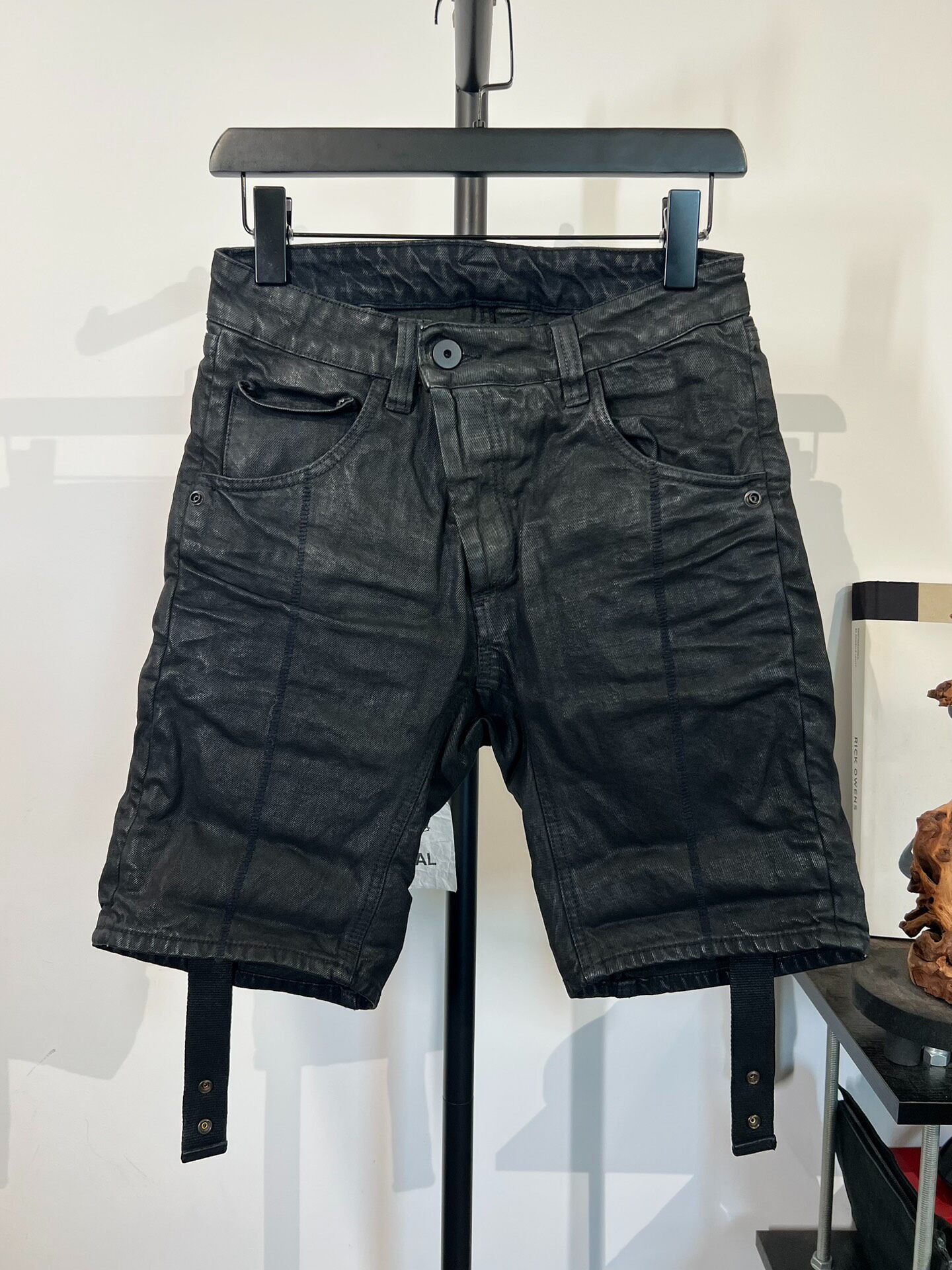 Boris Bidjan Saberi P10 Wax Denim Shorts