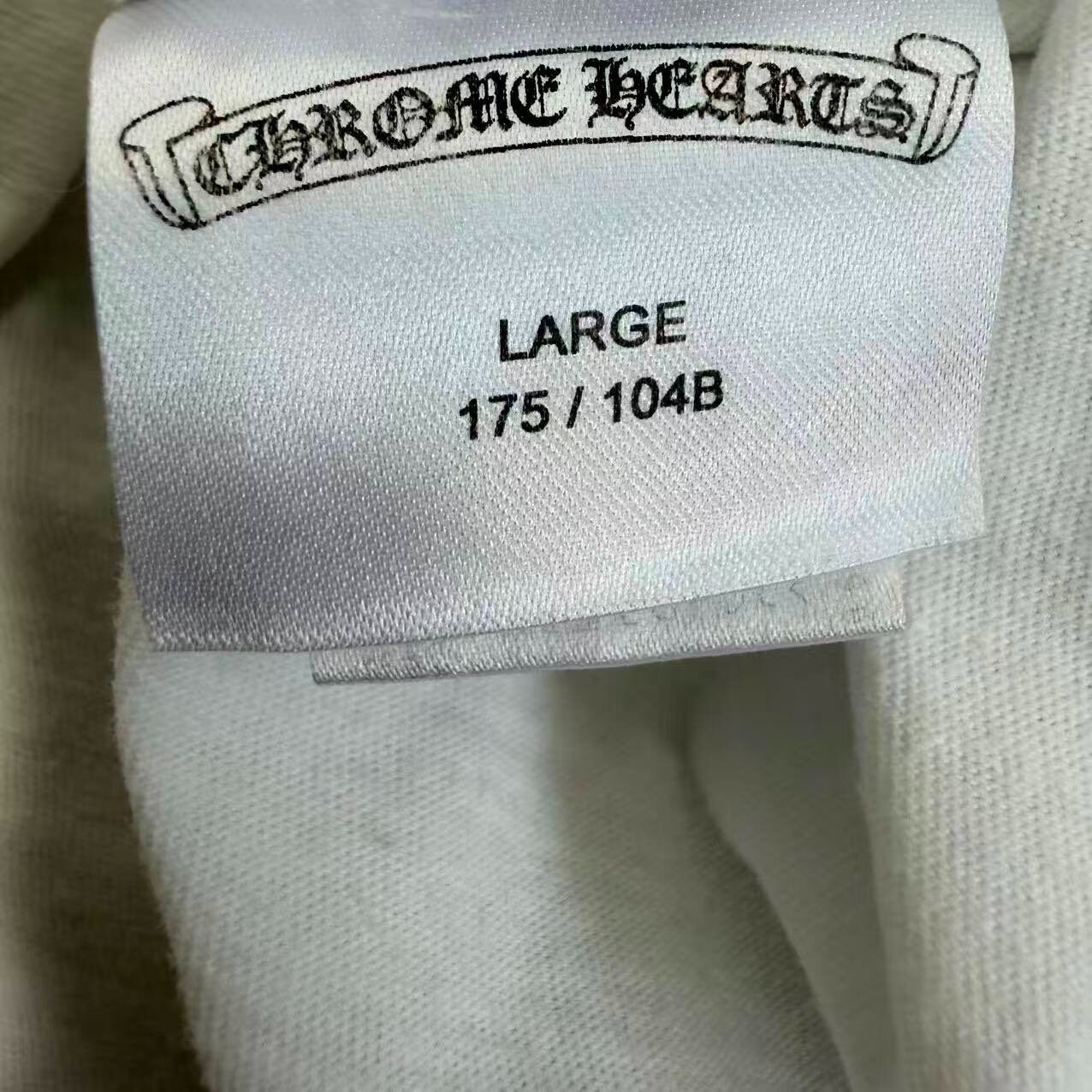 Chrome Hearts White Long-Sleeve Tee — label
