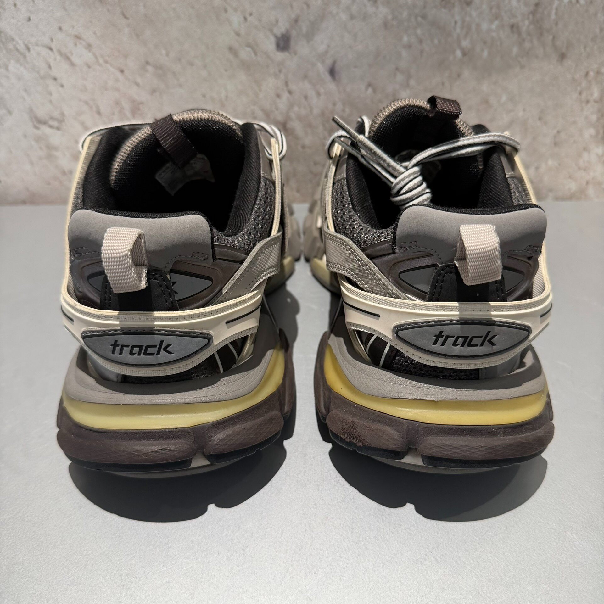 Balenciaga Track Gray Silver Sneakers — label