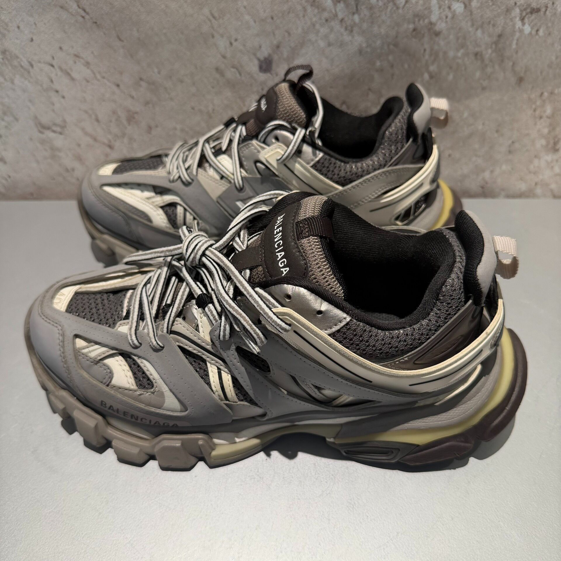 Balenciaga Track Gray Silver Sneakers — detail