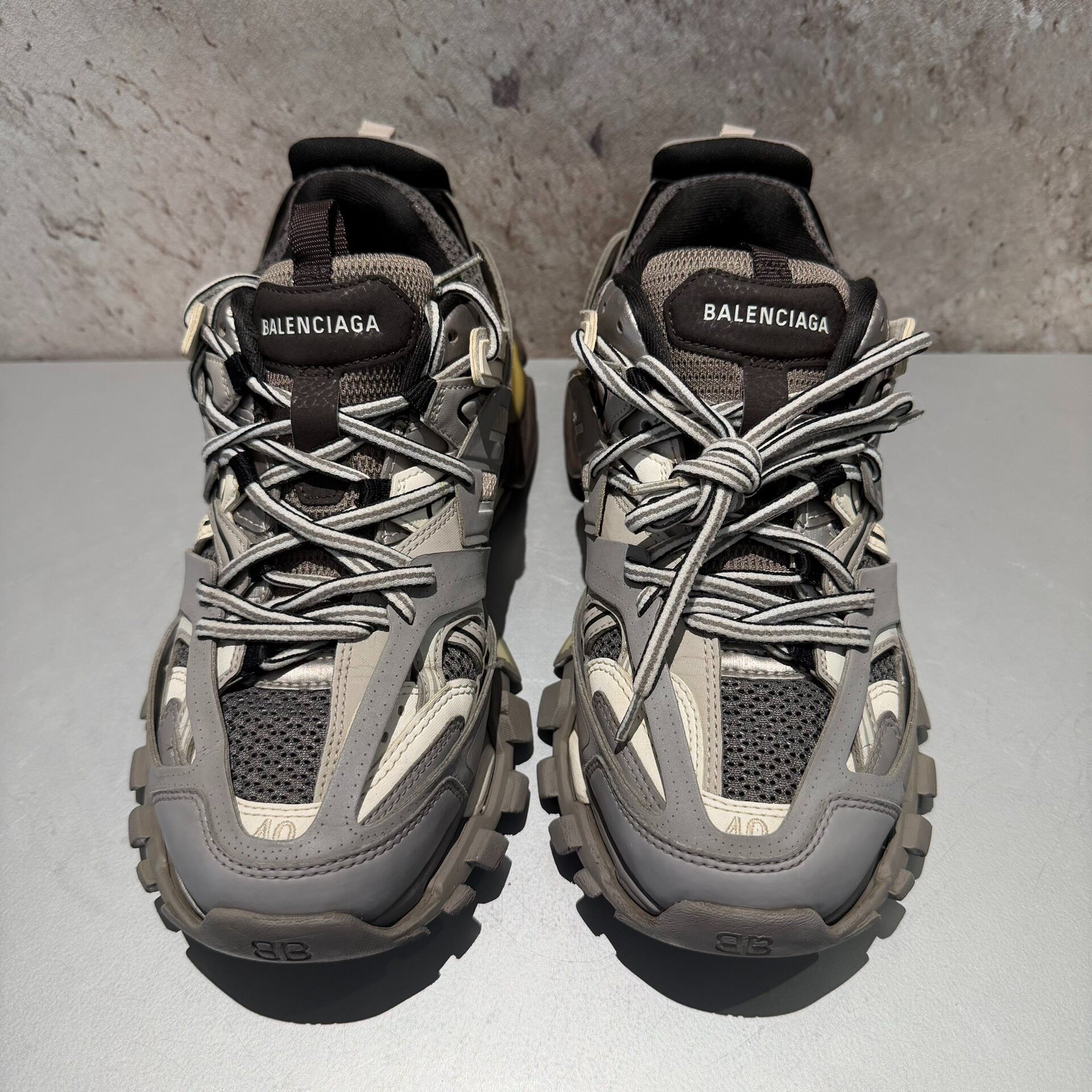 Balenciaga Track Gray Silver Sneakers — front