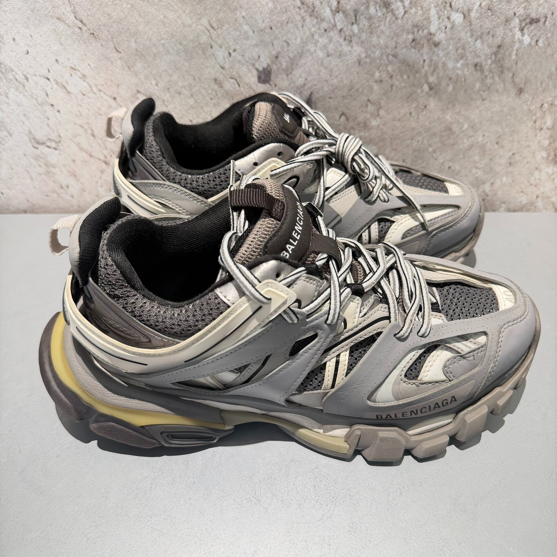 Balenciaga Track Gray Silver Sneakers — back