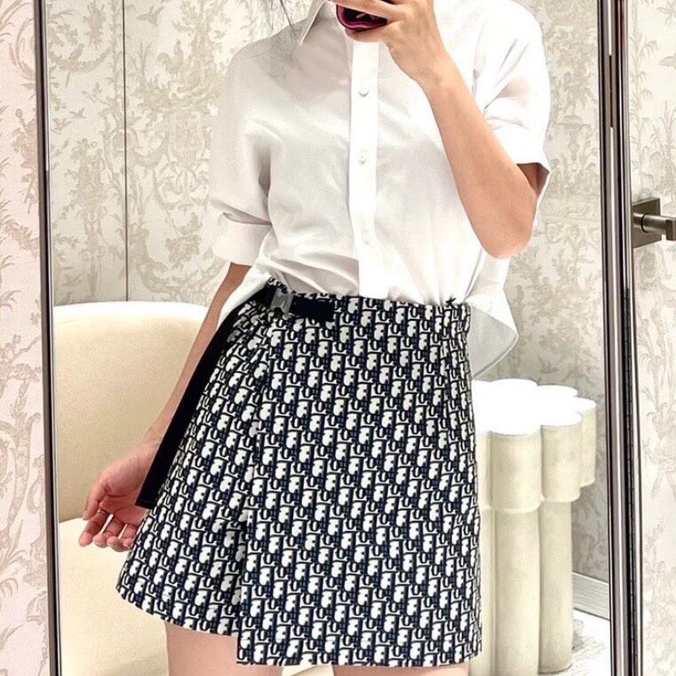 Dior SS24 Monogram Mini Skort — front
