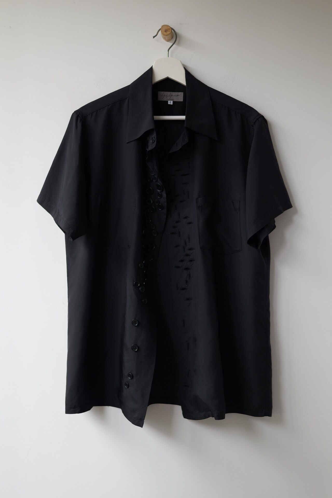 Yohji Yamamoto Pour Homme 10SS Black Shirt — front