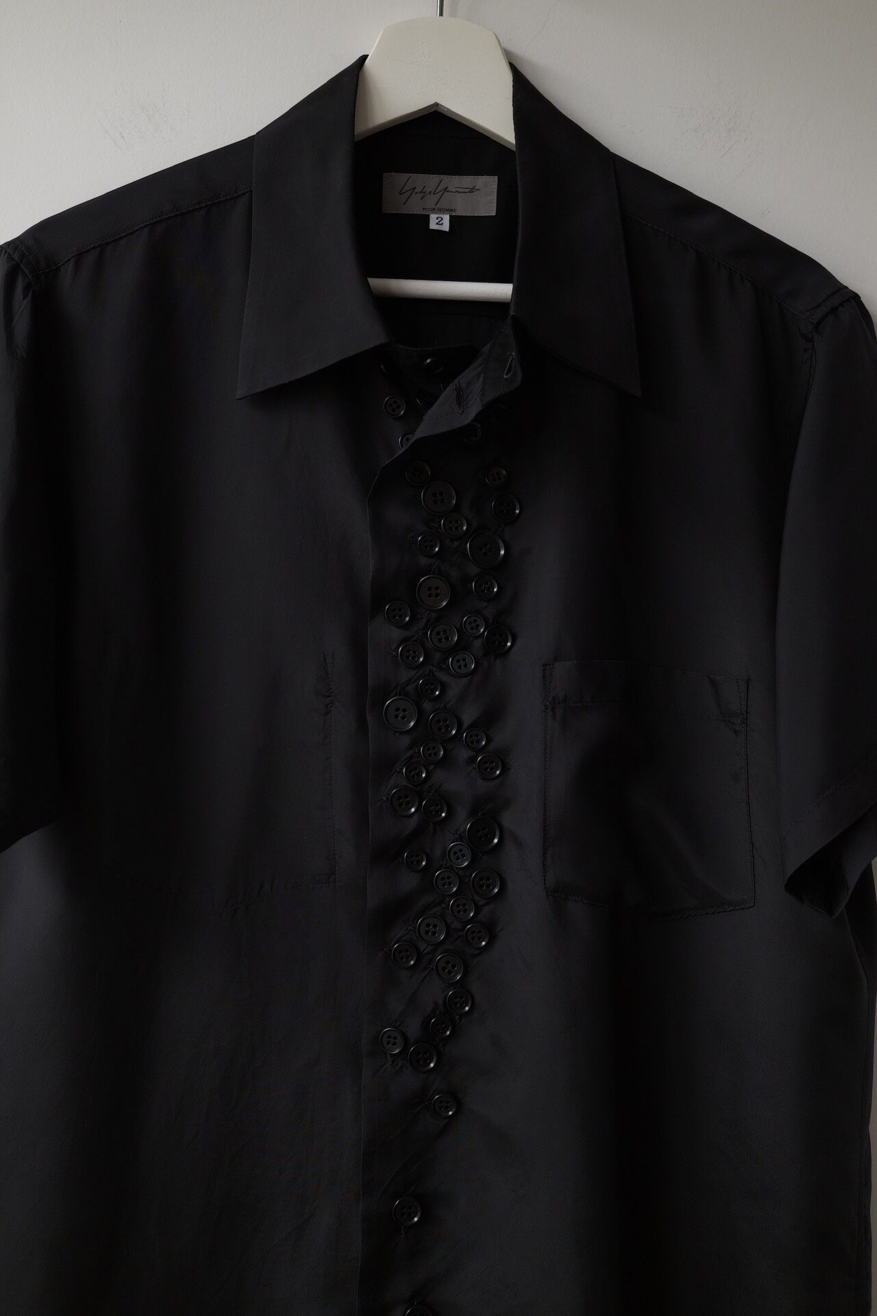 Yohji Yamamoto Pour Homme 10SS Black Shirt — detail