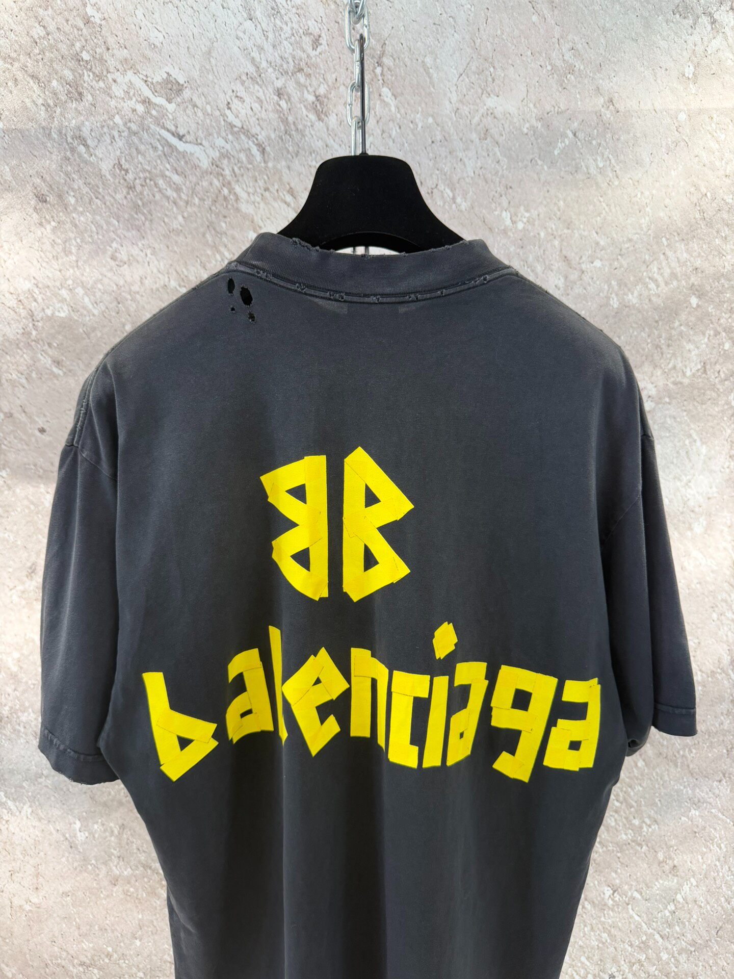 Balenciaga Tape Logo Short Sleeve T-Shirt — back
