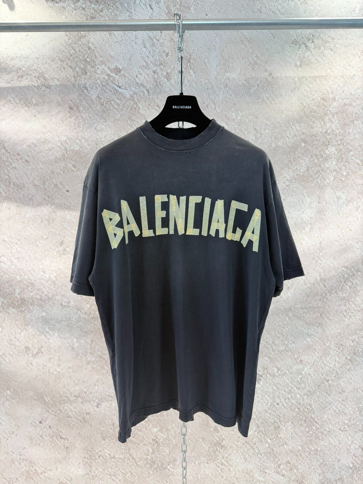 Balenciaga Tape Logo Short Sleeve T-Shirt