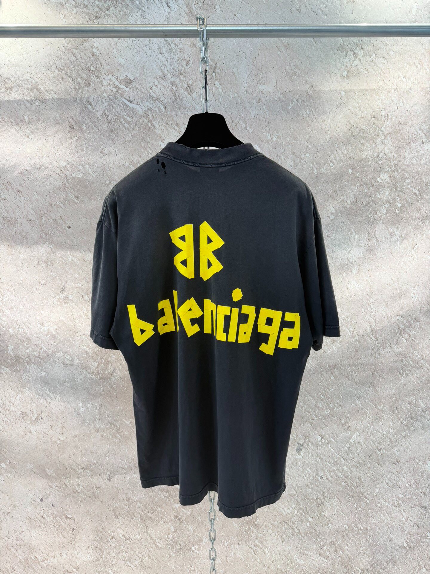 Balenciaga Tape Logo Short Sleeve T-Shirt — detail