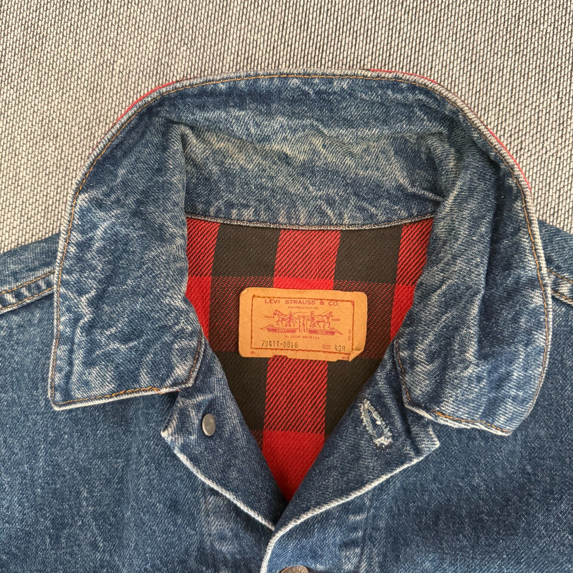 Levis Lvc 70411 Denim Jacket US Made — detail