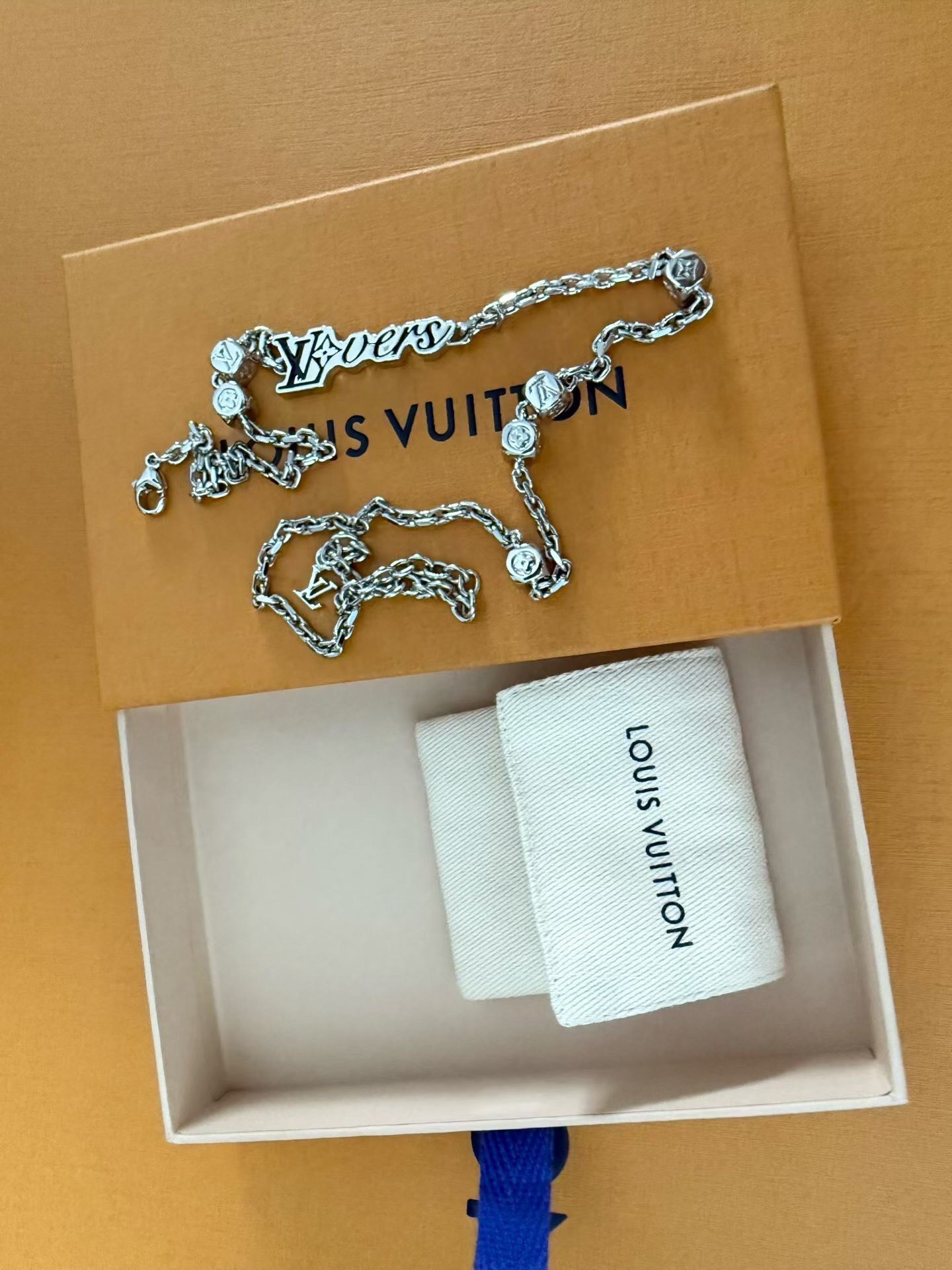 Louis Vuitton LV Metal Letter Necklace