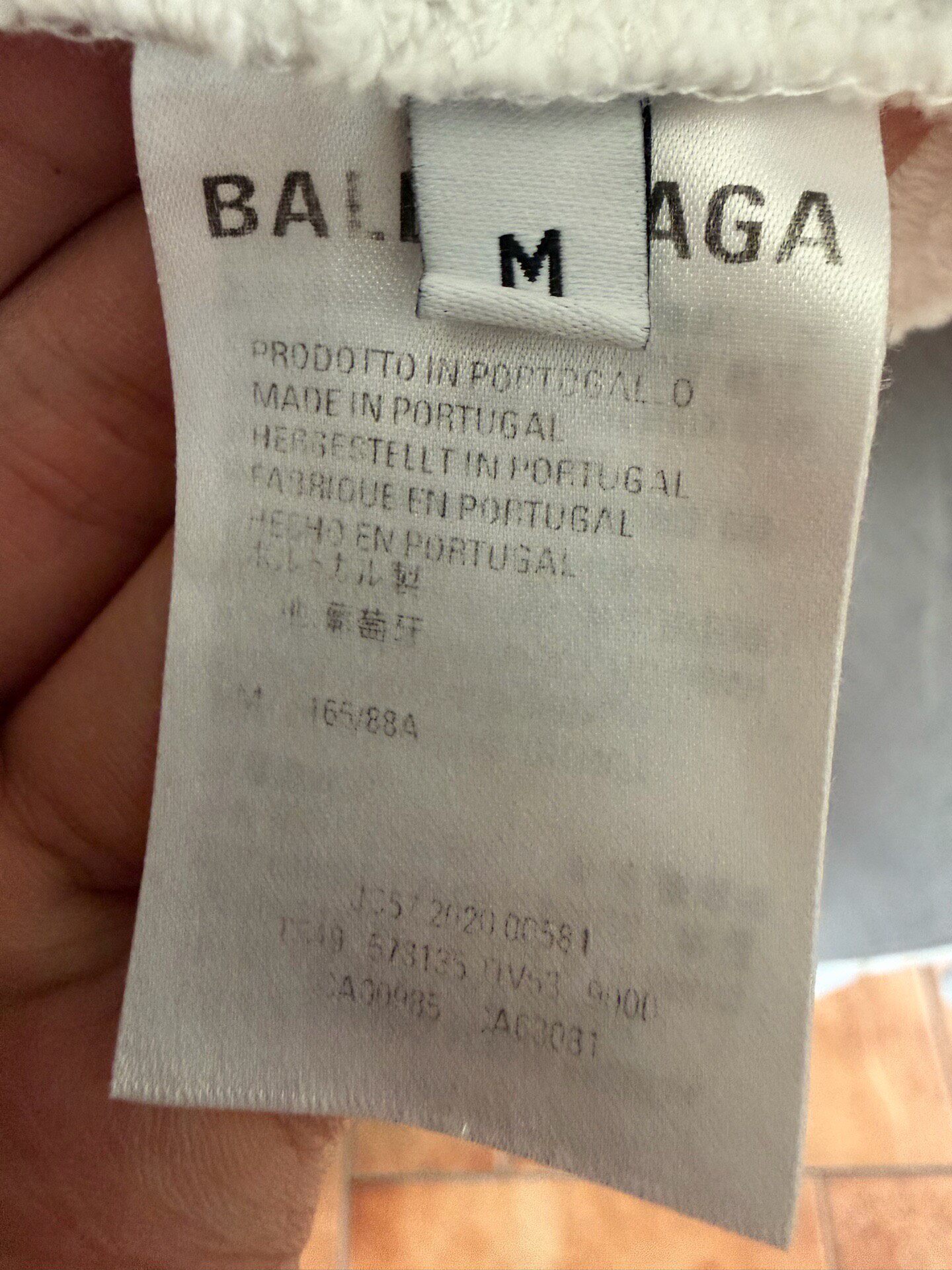 Balenciaga White Logo Hoodie — back