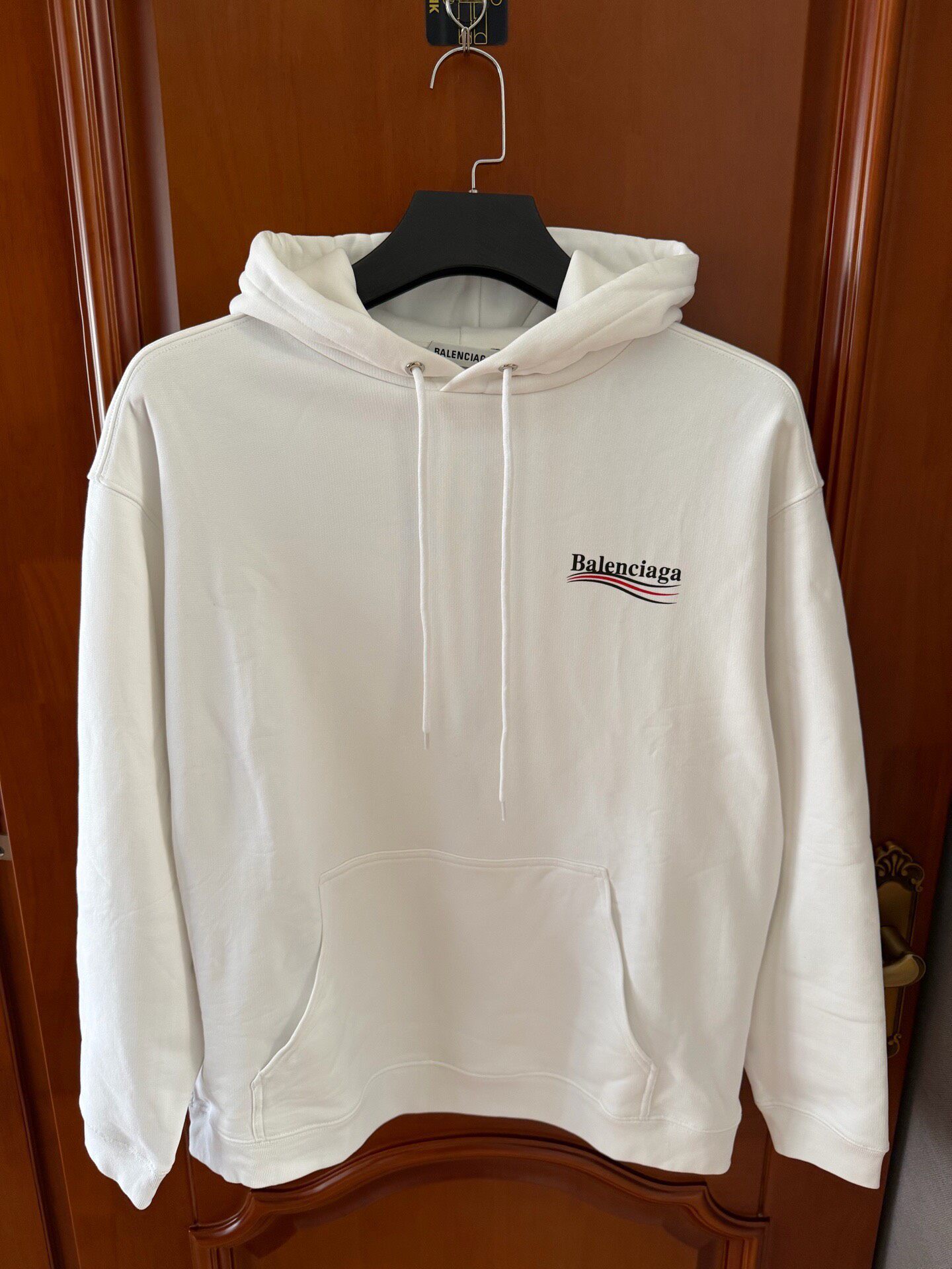 Balenciaga White Logo Hoodie