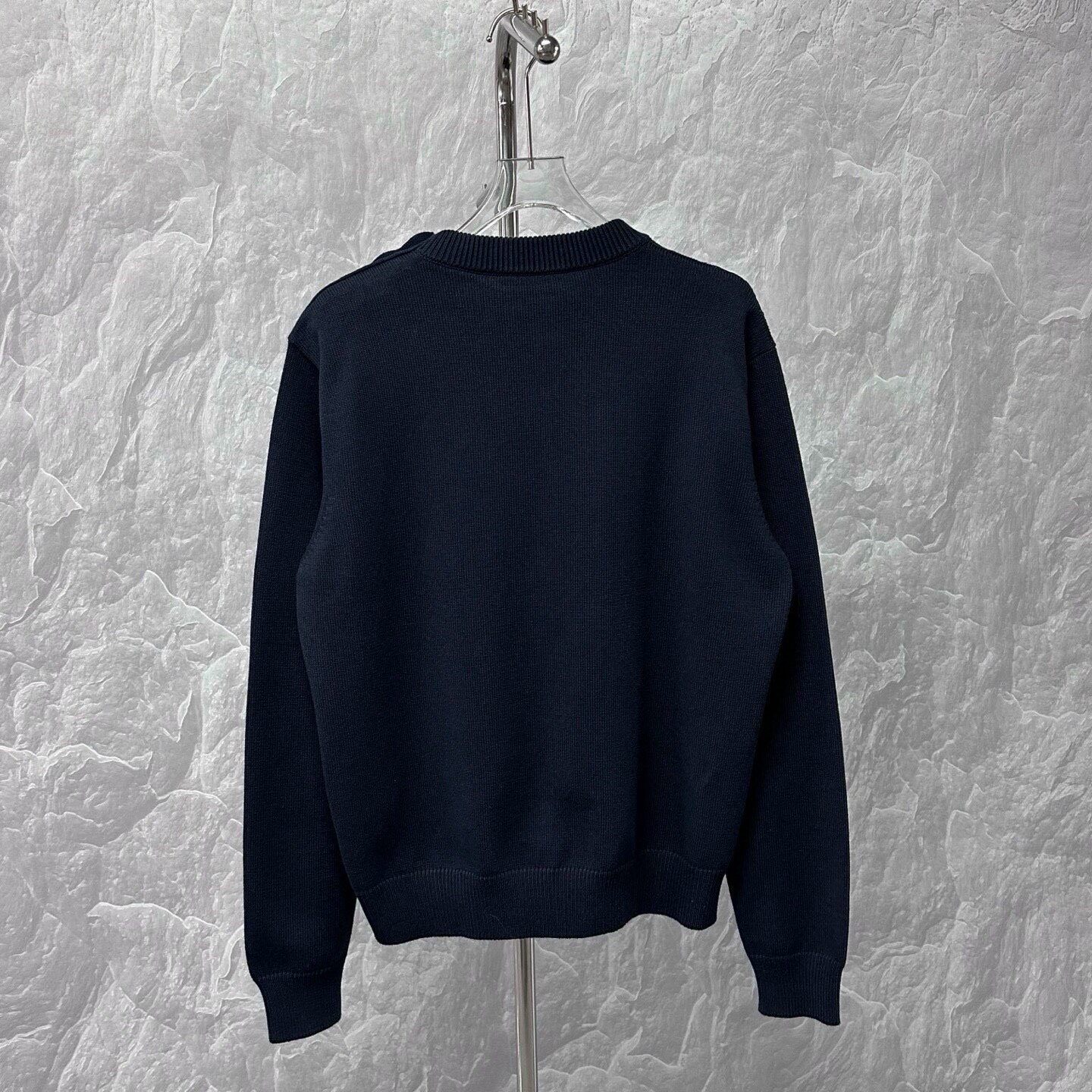 Louis Vuitton SS24 Navy Embroidered Sweater — back