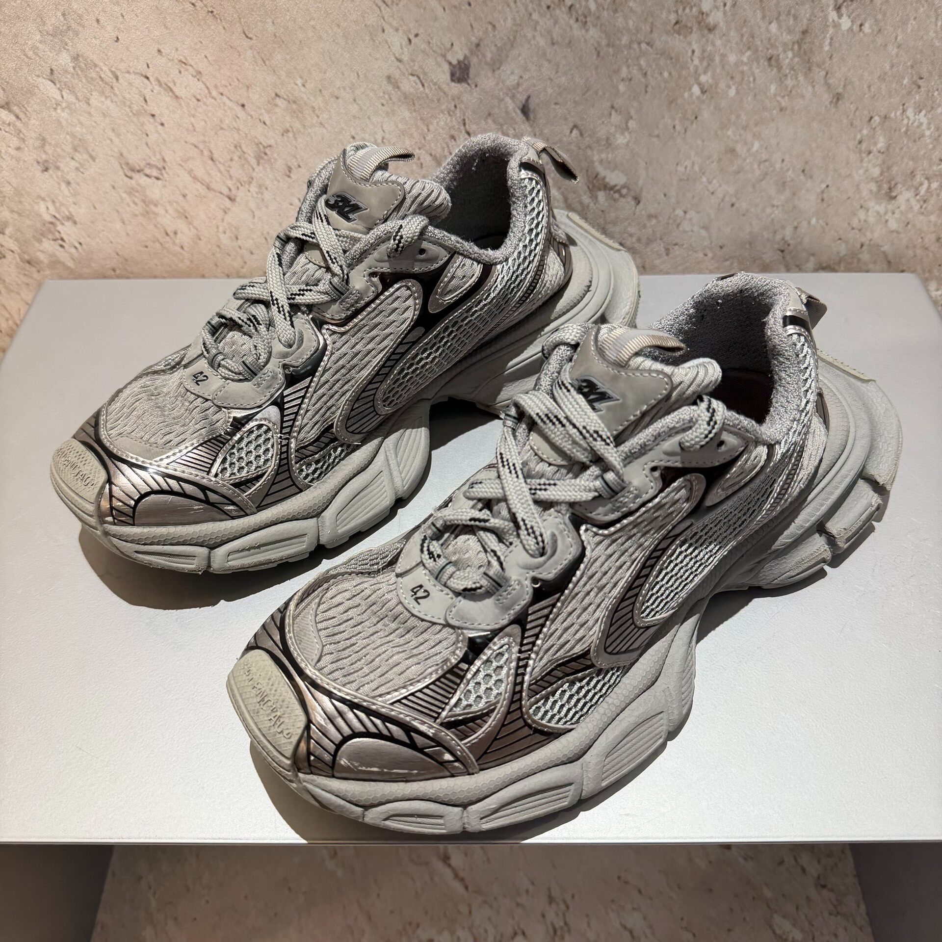 Balenciaga 3XL Silver-Gray Sneakers