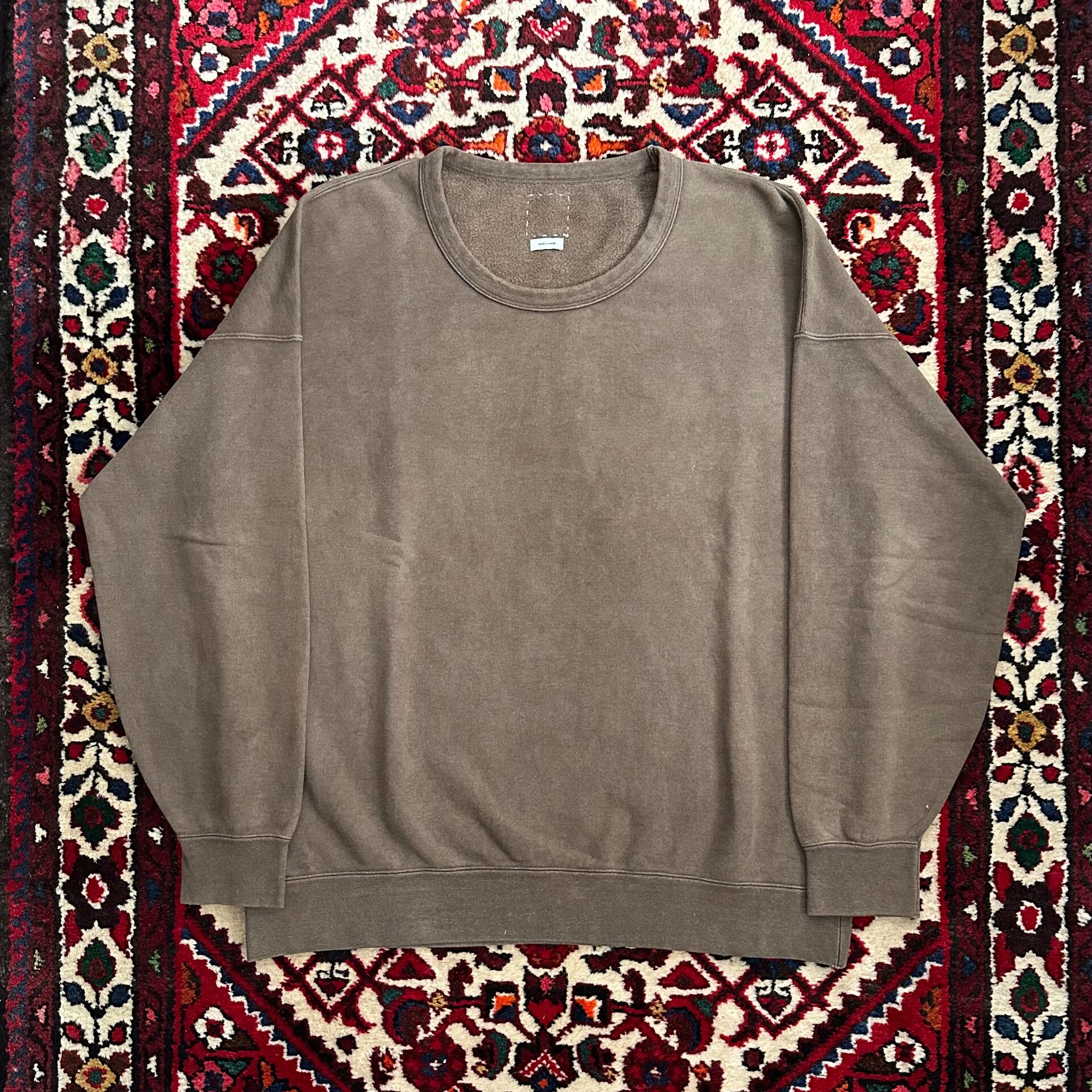 Visvim 17SS Jumbo Mud-Dyed Sweatshirt