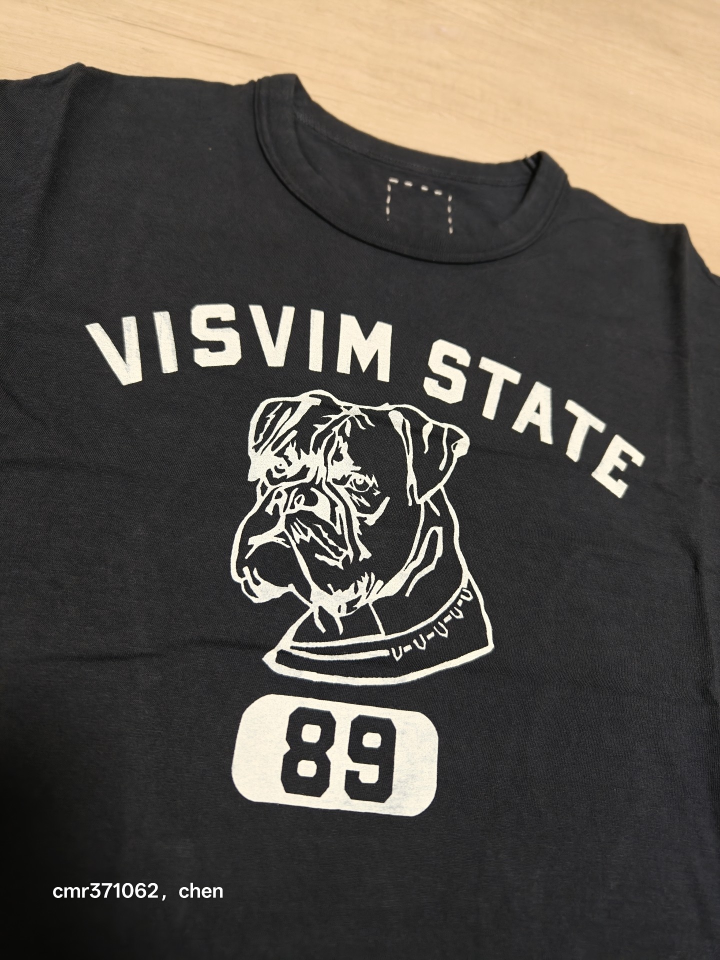 Visvim 26SS Jumbo Tee Bulldog Print — front