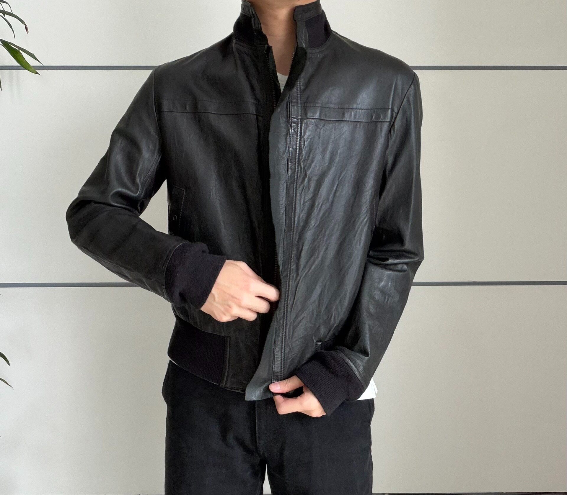 Yohji Yamamoto Y’s for Men Leather Jacket — label