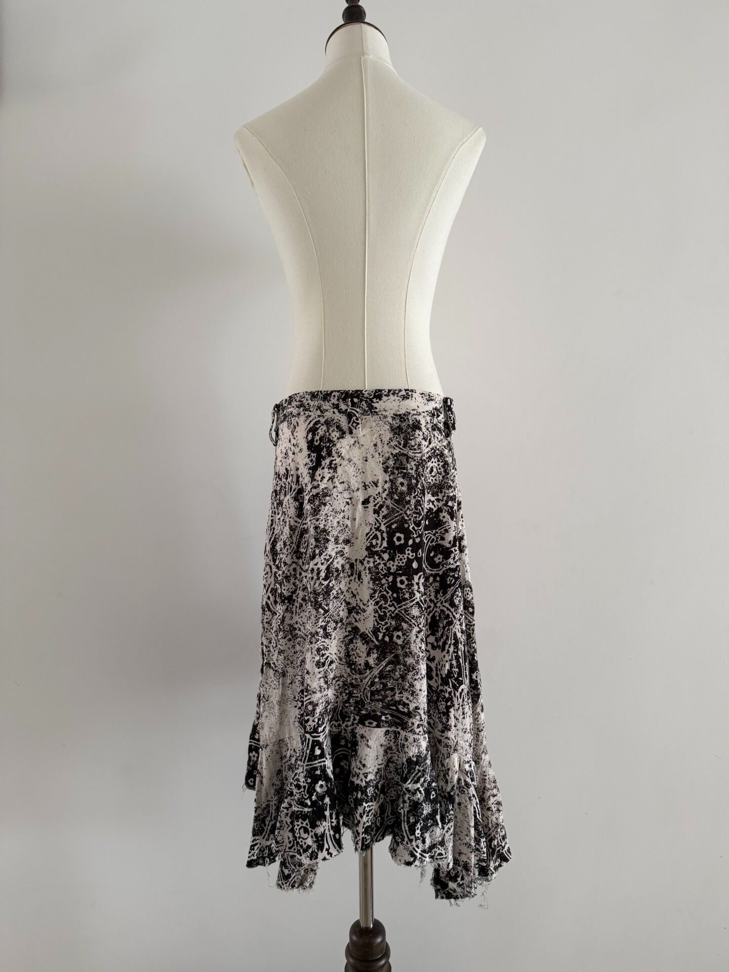 Y's Yohji Yamamoto Irregular Midi Skirt — back