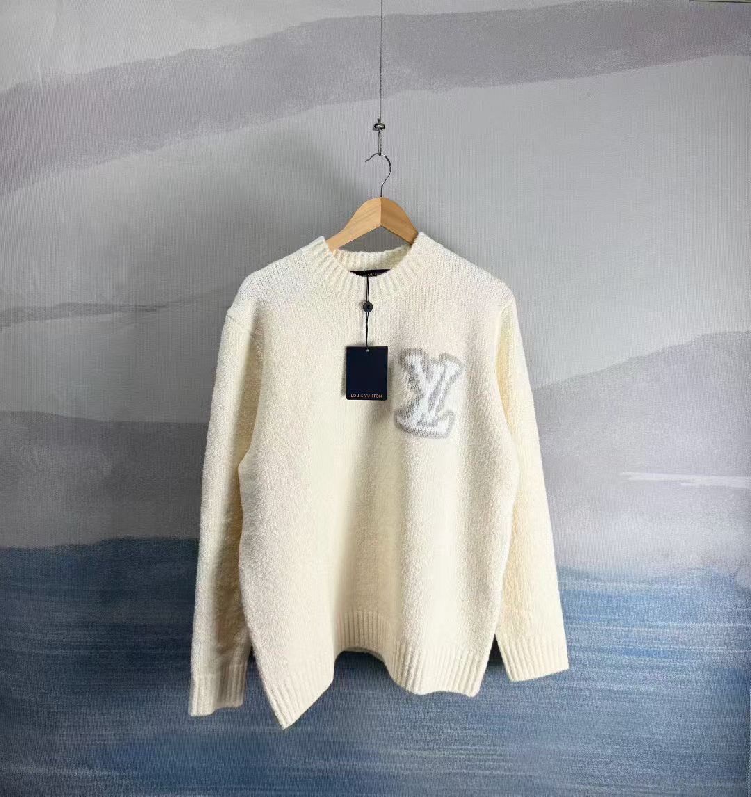 Louis Vuitton White Teddy Wool Sweater