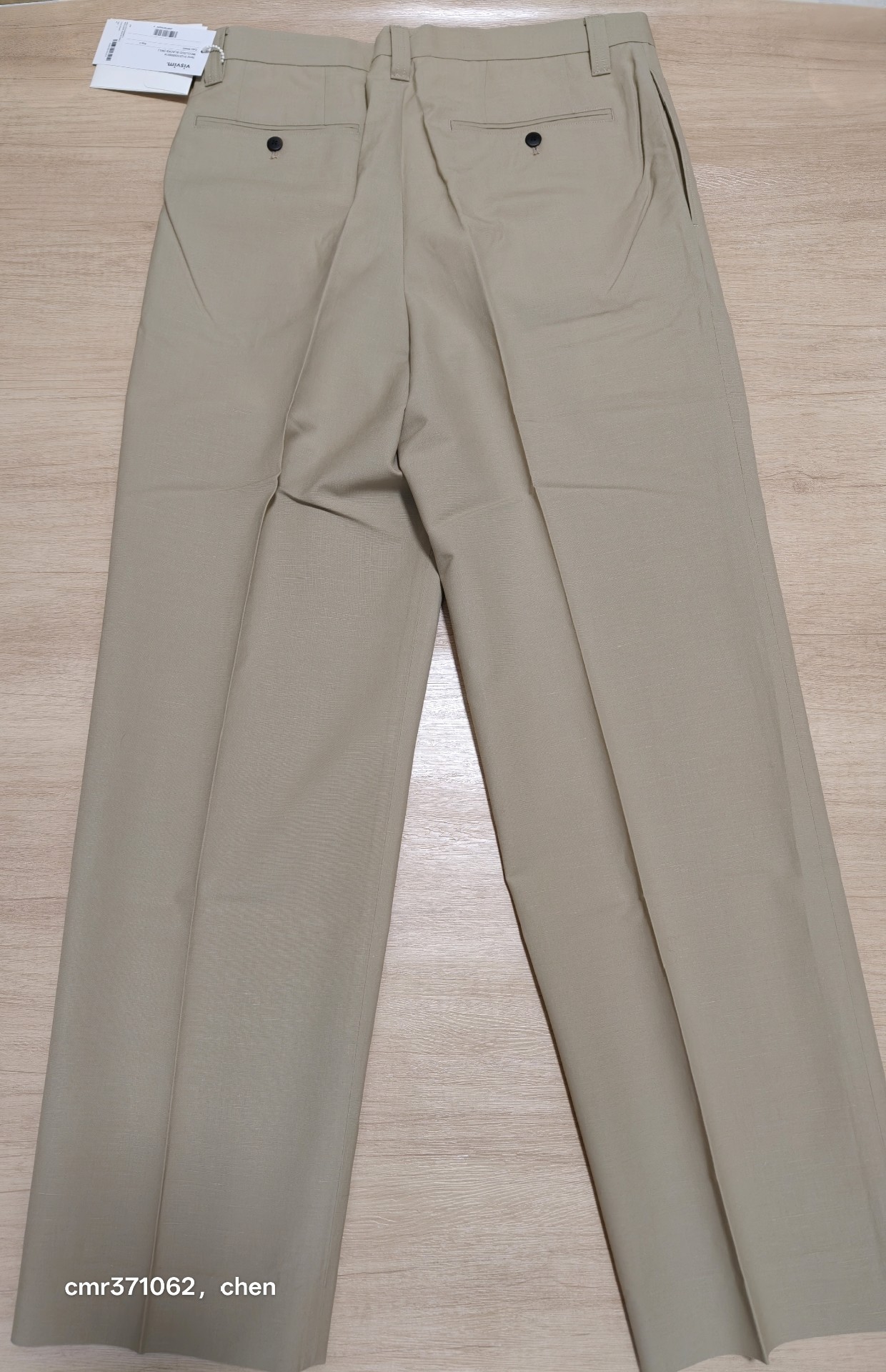 Visvim 23SS McCloud Slacks Khaki — label