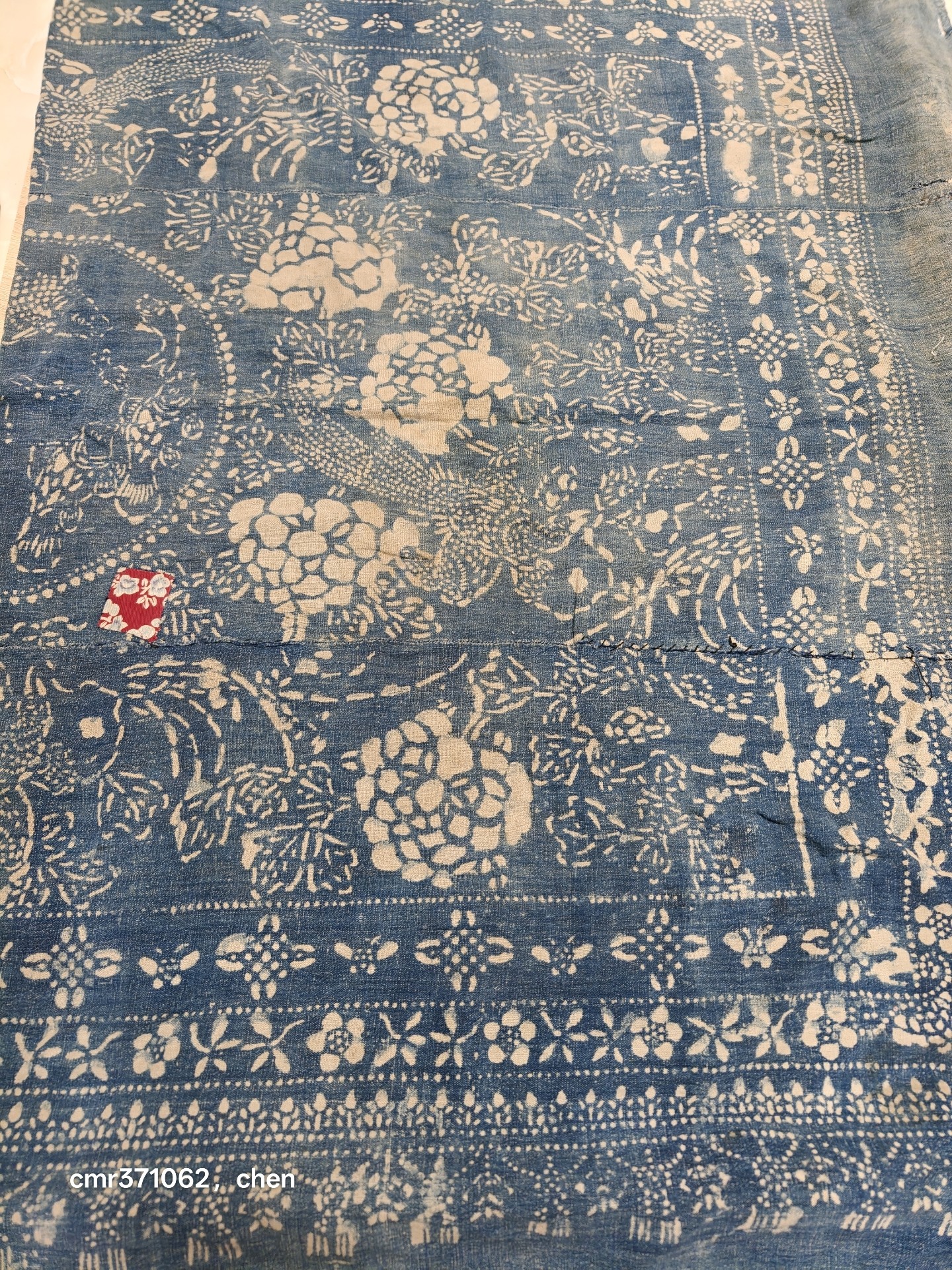 Visvim Indigo Kofu Textile Floral Prints — label