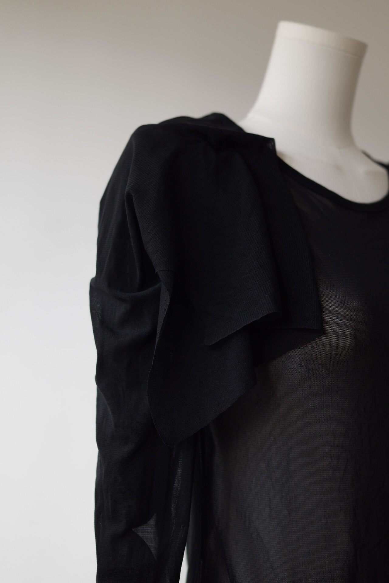 Yohji Yamamoto Sheer Mesh Top — detail