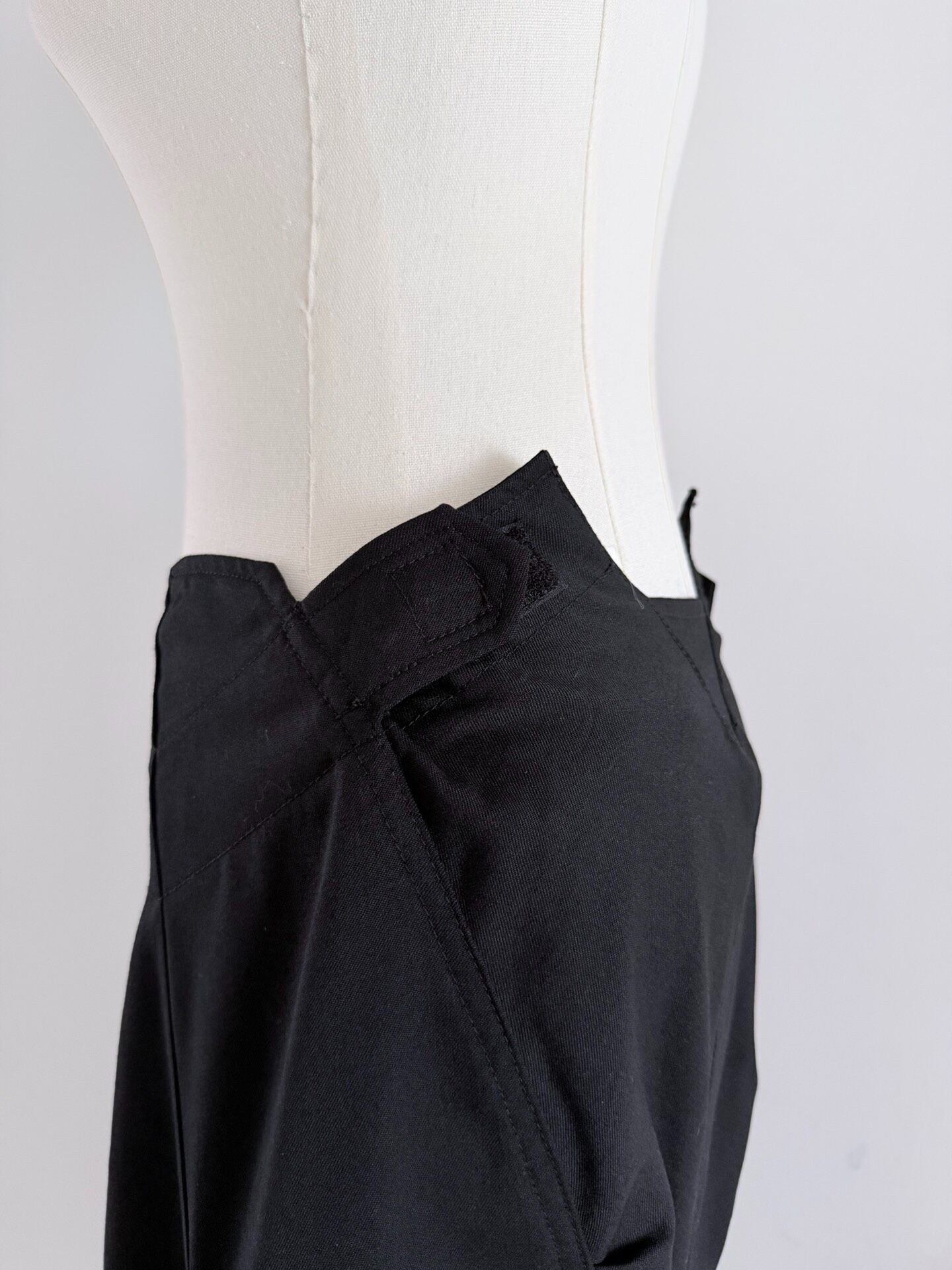 Junya Watanabe 06AW Deconstructed Black Skirt — back