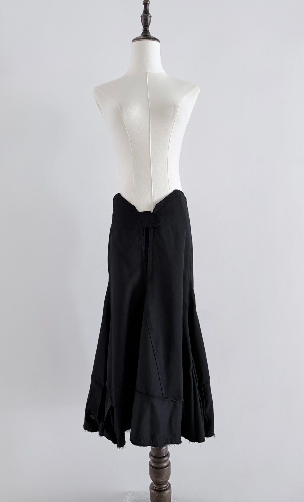 Junya Watanabe 06AW Deconstructed Black Skirt — front